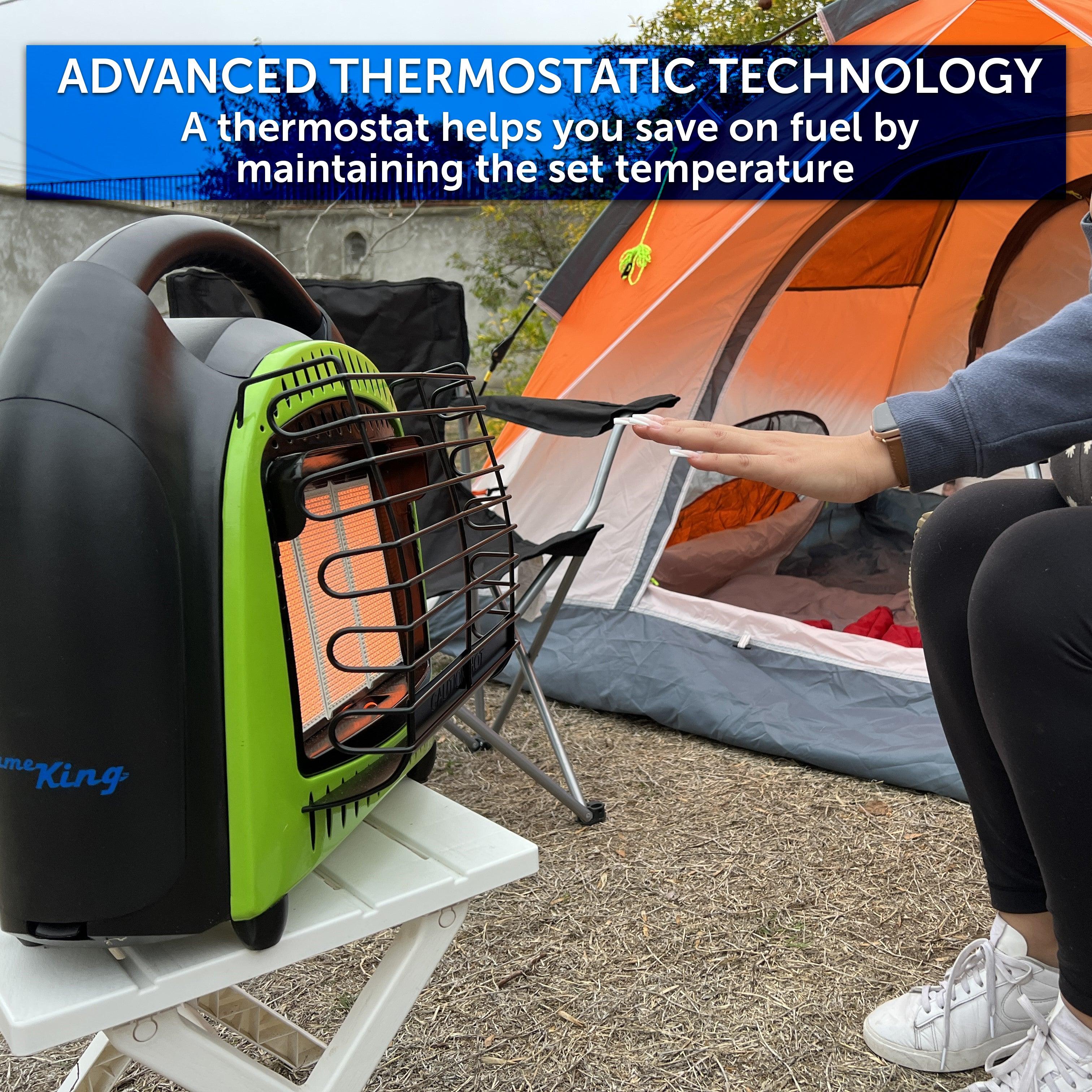 Flame King Portable Heater 20,000 BTU Propane Gas Tank Space Radiant Indoor & Outdoor - Energize Trek
