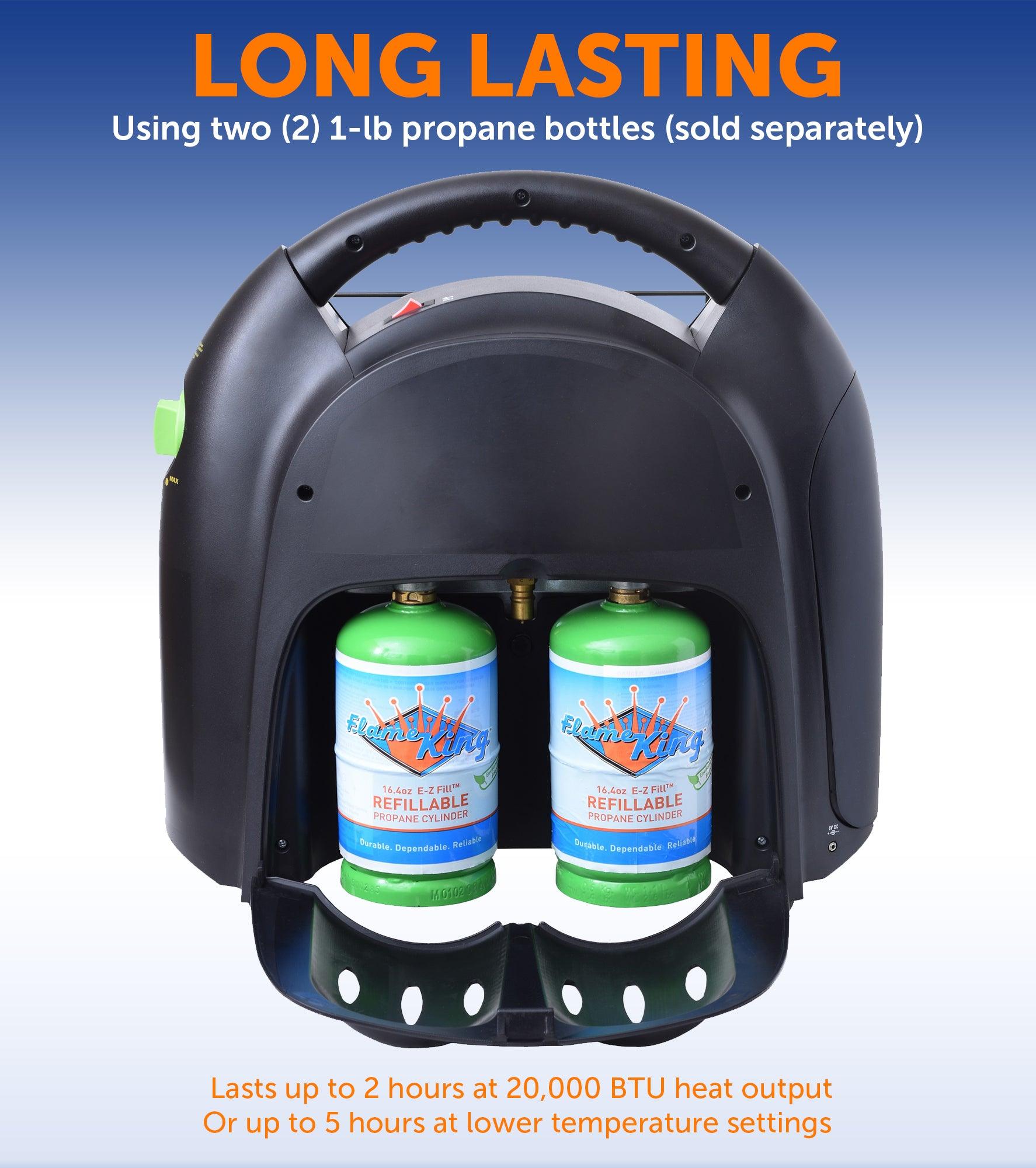 Flame King Portable Heater 20,000 BTU Propane Gas Tank Space Radiant Indoor & Outdoor - Energize Trek