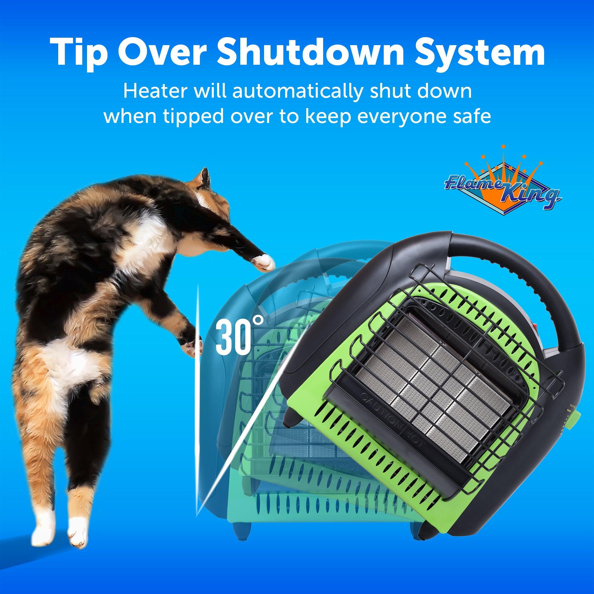 Flame King Portable Heater 20,000 BTU Propane Gas Tank Space Radiant Indoor & Outdoor - Energize Trek