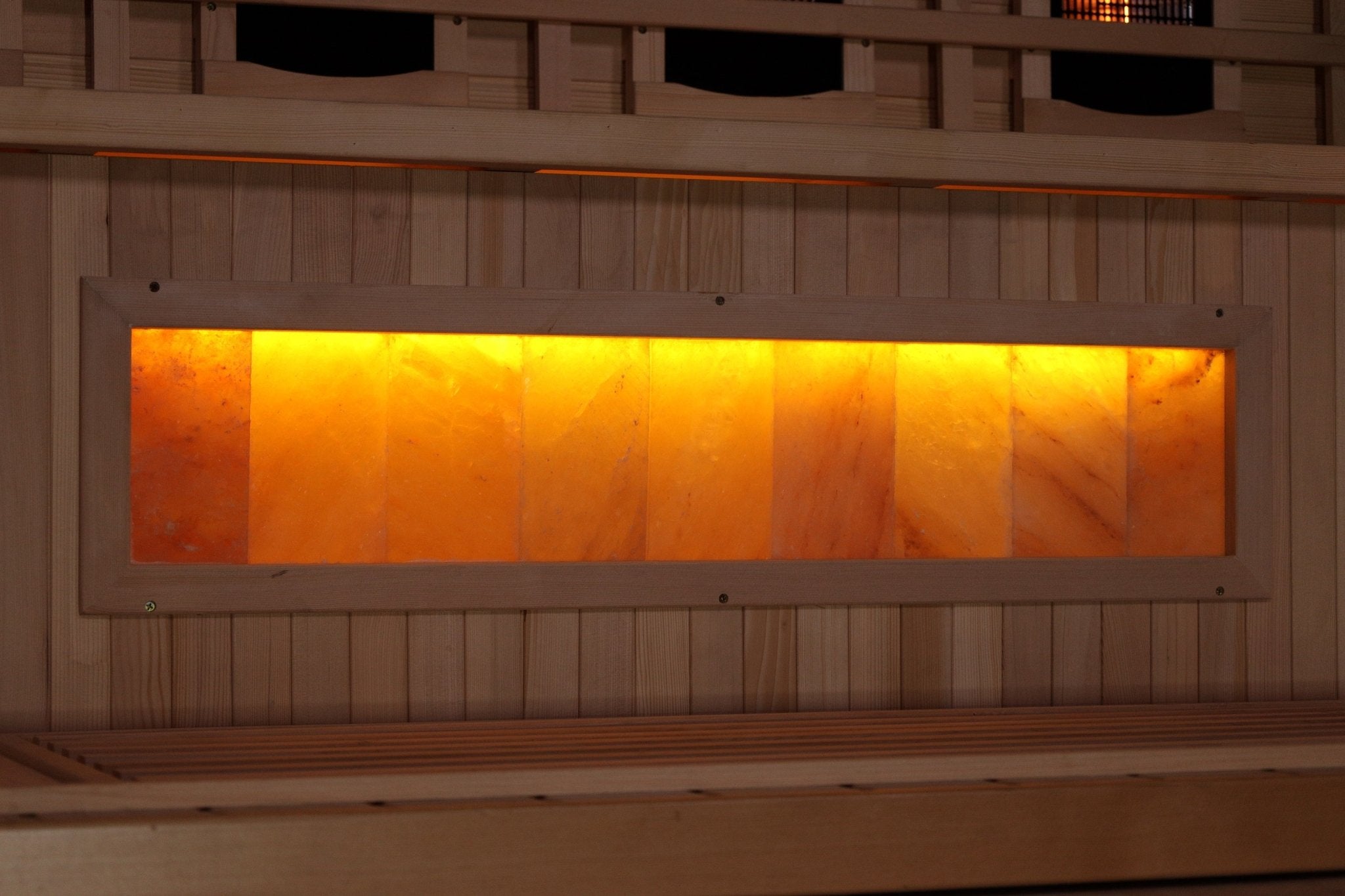 Golden Designs 4-Person Full Spectrum Near Zero EMF FAR Infrared Sauna with Himalayan Salt – Canadian Hemlock - Energize Trek