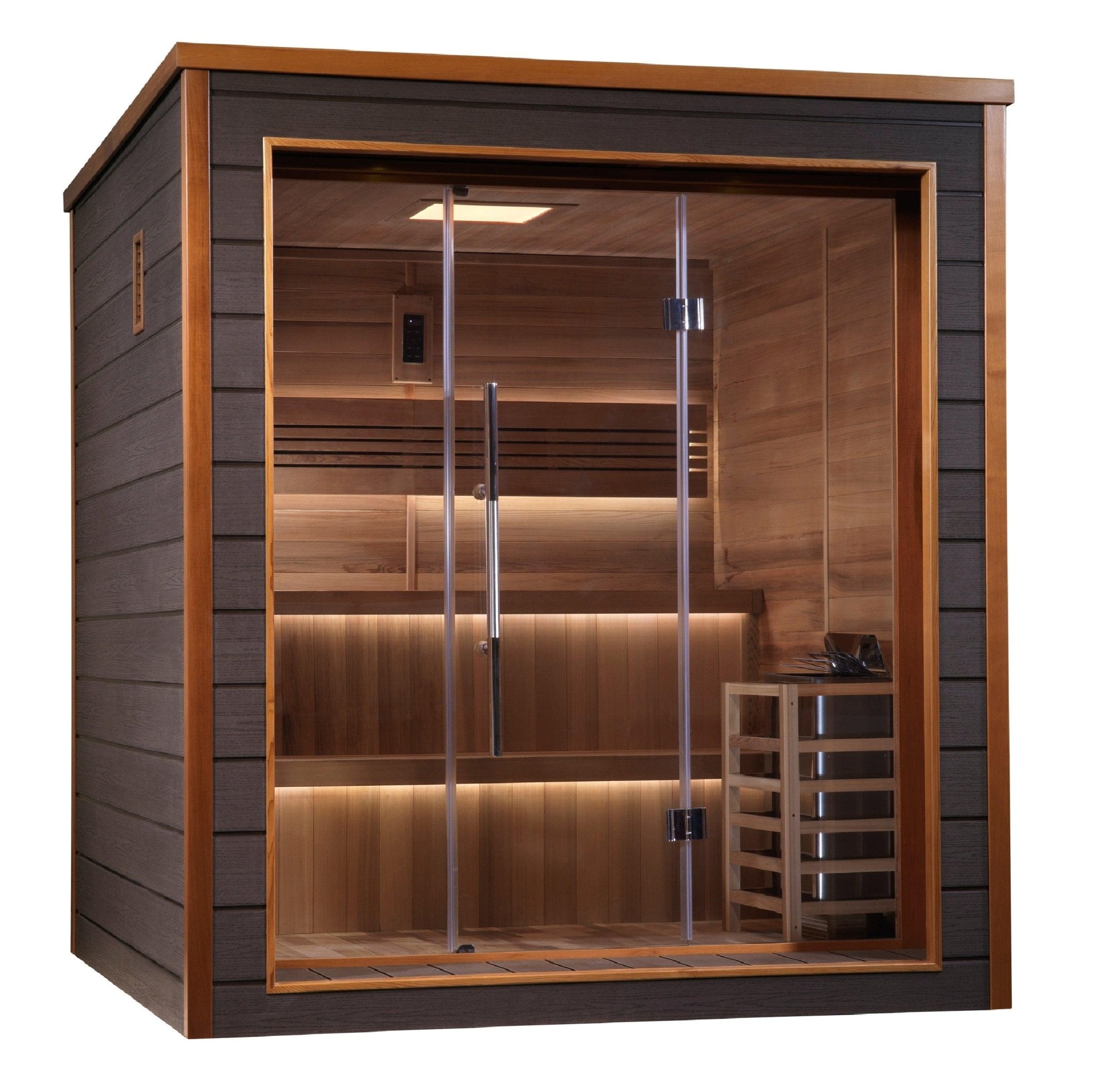Golden Designs Bergen 6-Person Outdoor-Indoor Traditional Sauna - Energize Trek