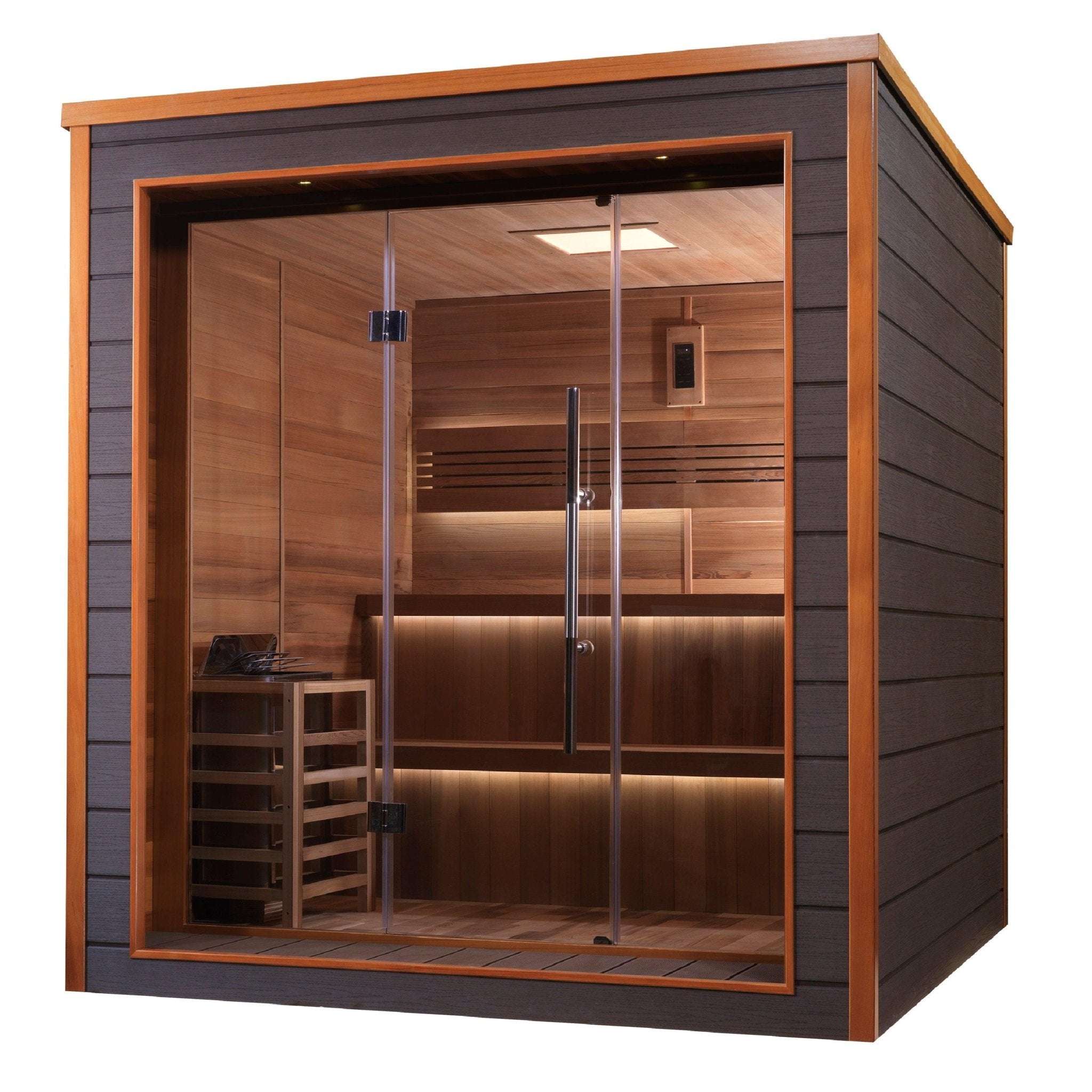 Golden Designs Bergen 6-Person Outdoor-Indoor Traditional Sauna - Energize Trek