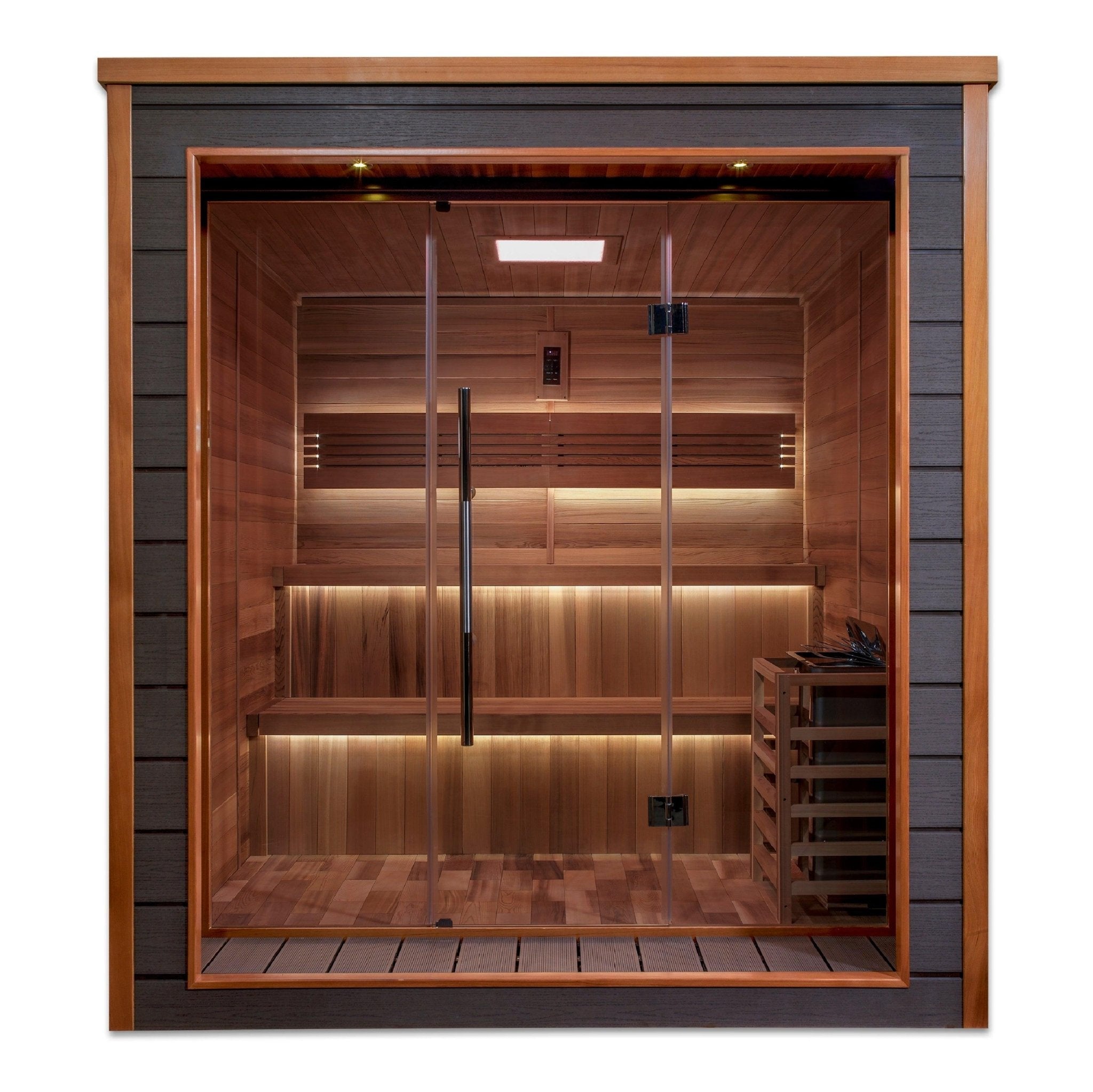 Golden Designs Bergen 6-Person Outdoor-Indoor Traditional Sauna - Energize Trek