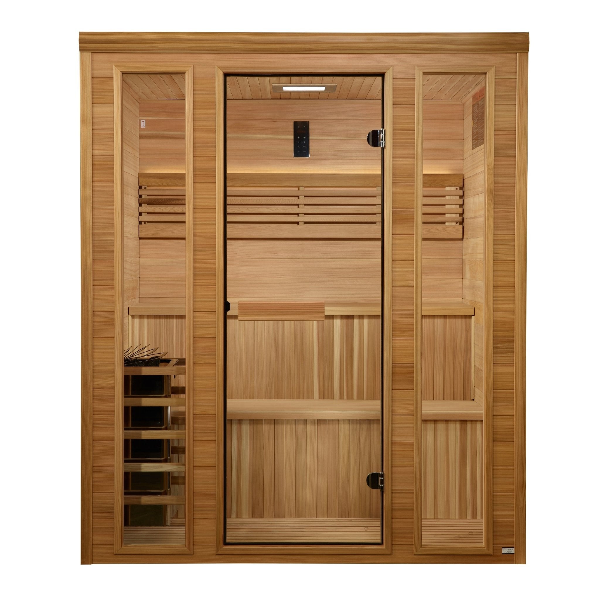 Golden Designs Engelberg Edition 6-Person Traditional Steam Sauna - Premium Clear Cedar - Energize Trek