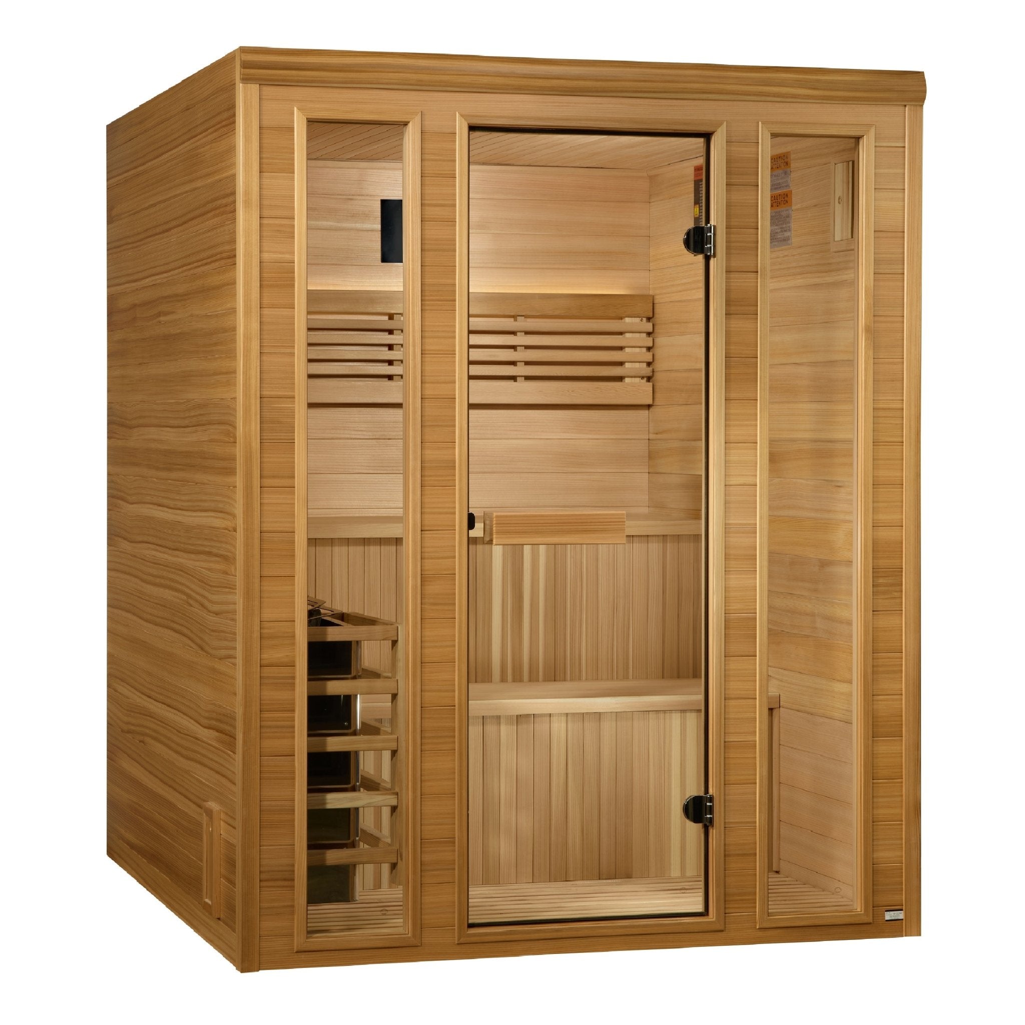 Golden Designs Engelberg Edition 6-Person Traditional Steam Sauna - Premium Clear Cedar - Energize Trek