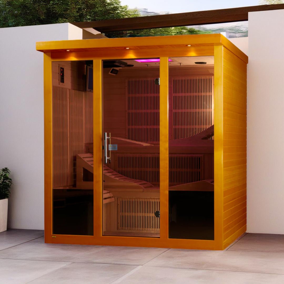 Golden Designs Monaco GDI-6996-01 Near Zero EMF 6-Person FAR Infrared Sauna - Energize Trek