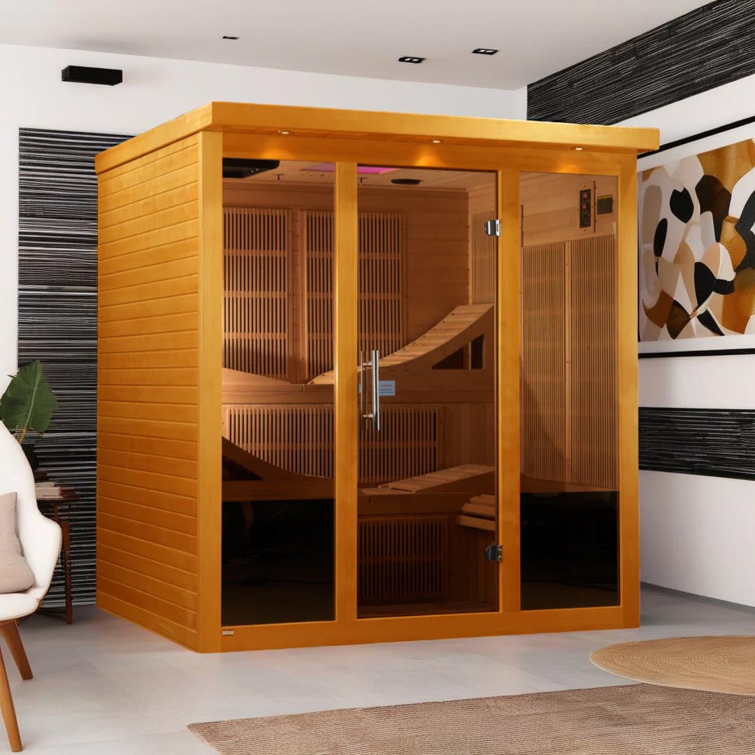 Golden Designs Monaco GDI-6996-01 Near Zero EMF 6-Person FAR Infrared Sauna - Energize Trek