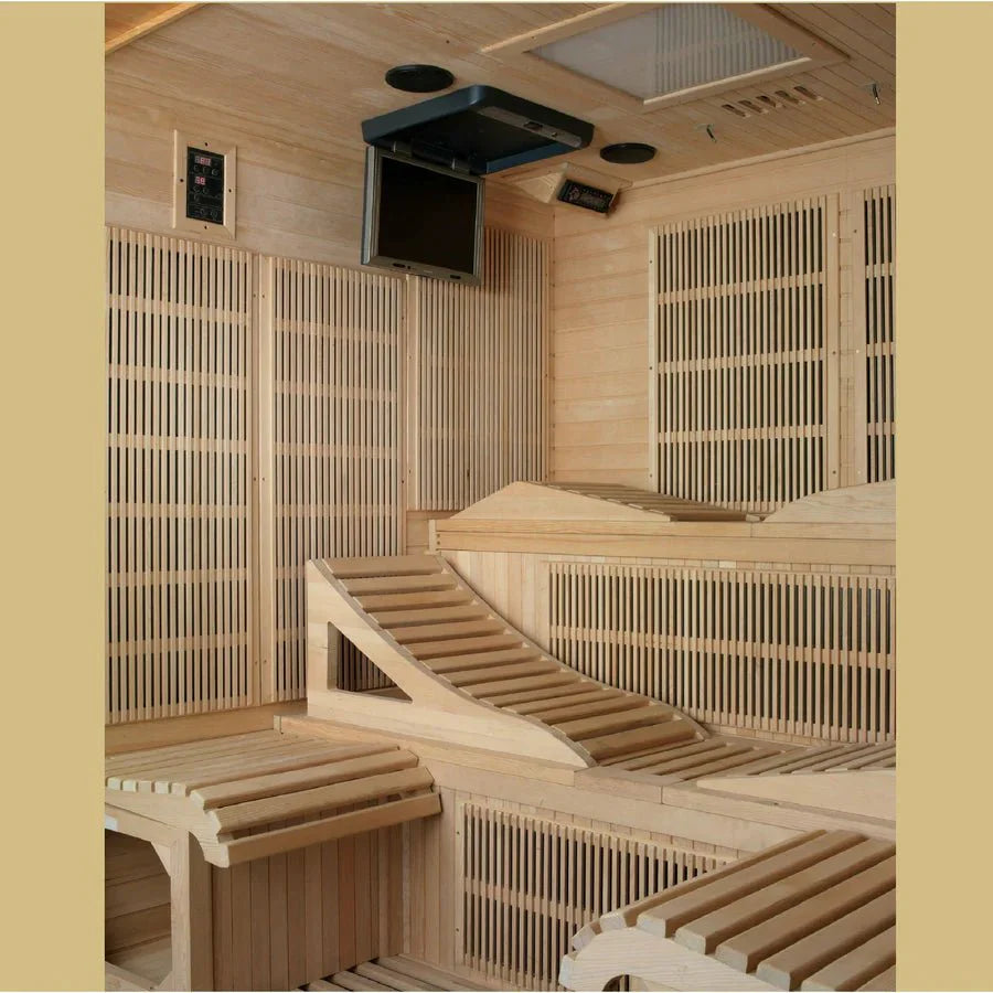 Golden Designs Monaco GDI-6996-01 Near Zero EMF 6-Person FAR Infrared Sauna - Energize Trek