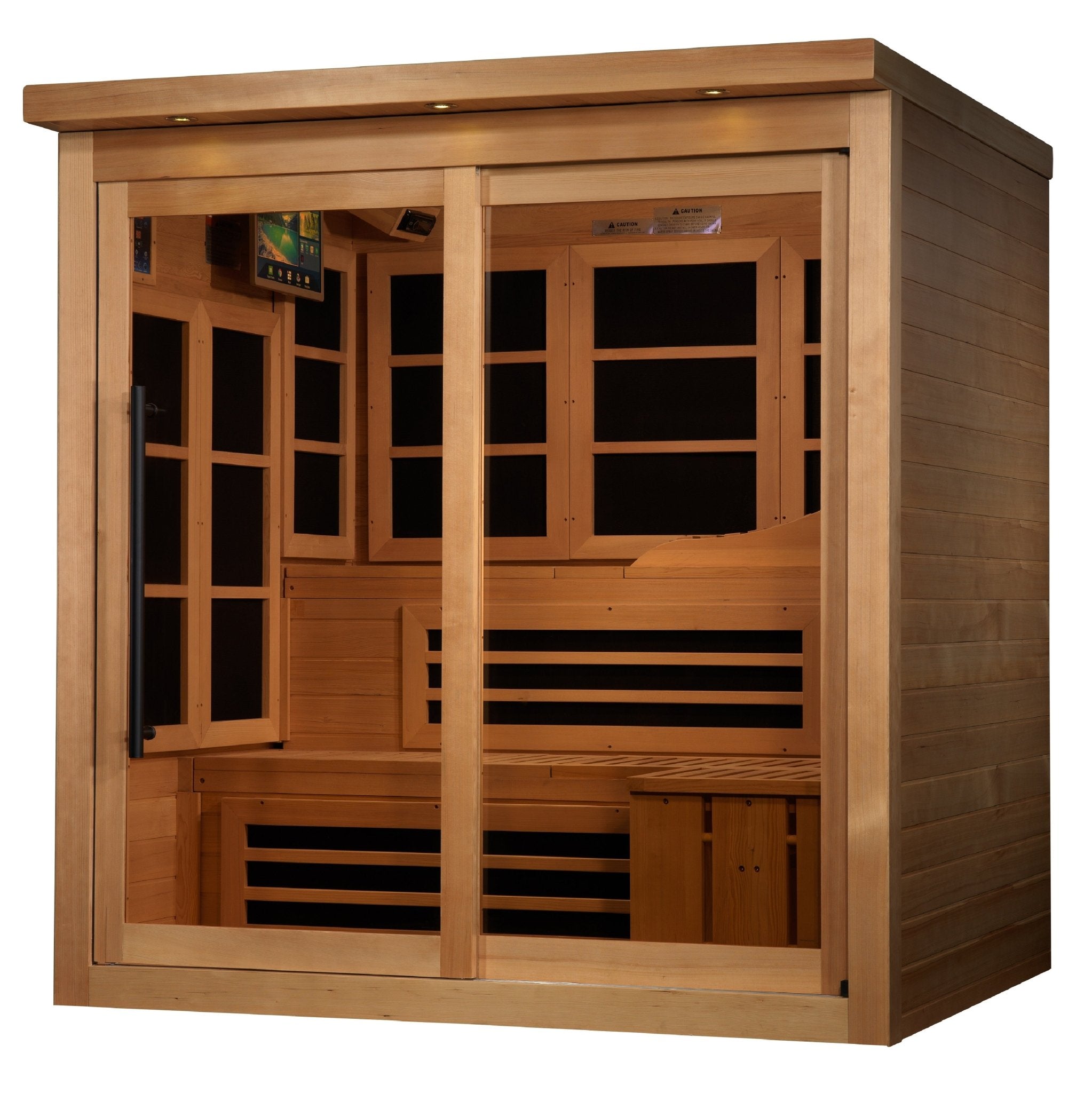 Golden Designs Monaco Limited Edition GDI-6996-02 Near Zero EMF 6-Person FAR Infrared Sauna - Energize Trek