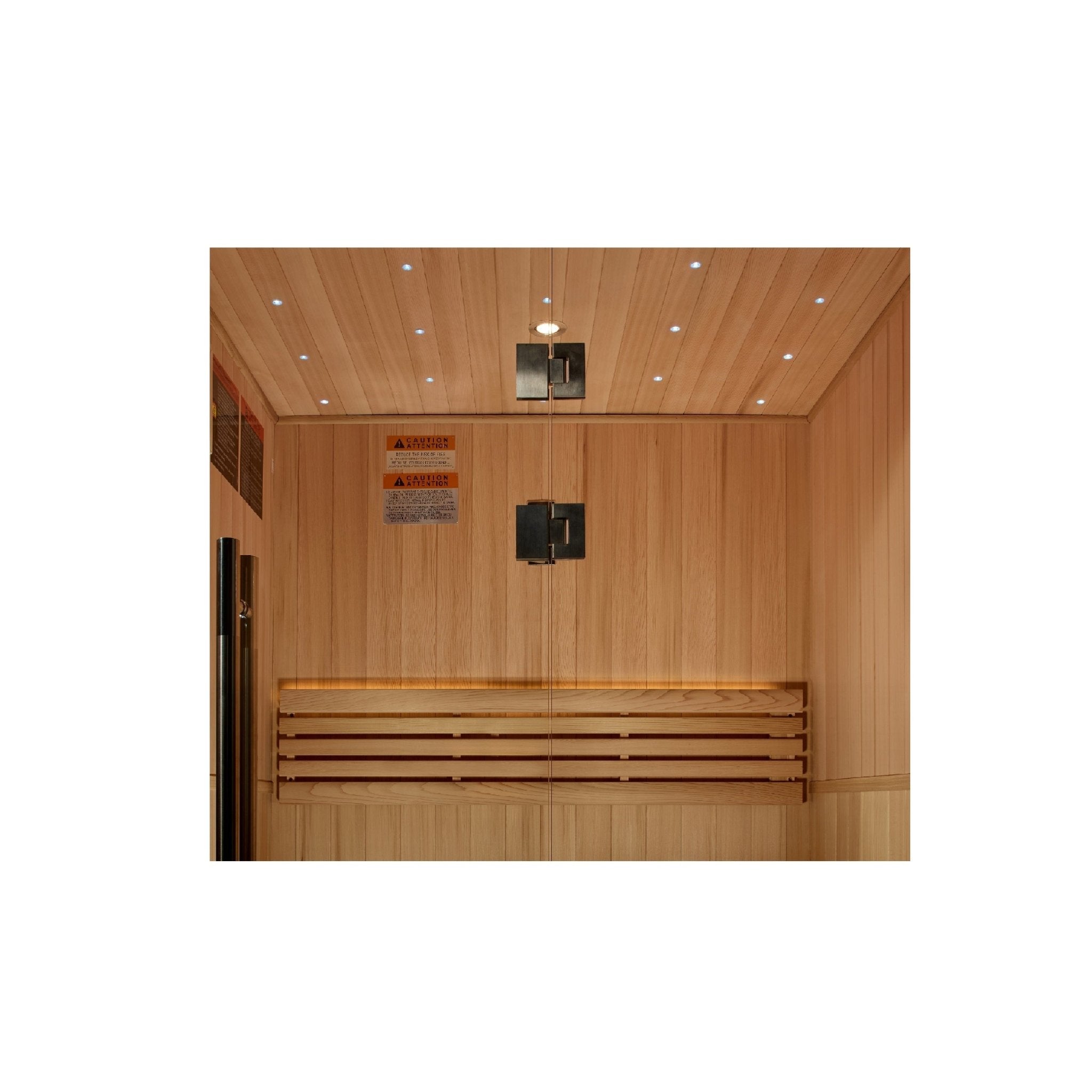 Golden Designs "Sundsvall Edition" 2 Person Traditional Sauna - Canadian Red Cedar Interior and Pacific Premium Clear Cedar Exterior - Energize Trek