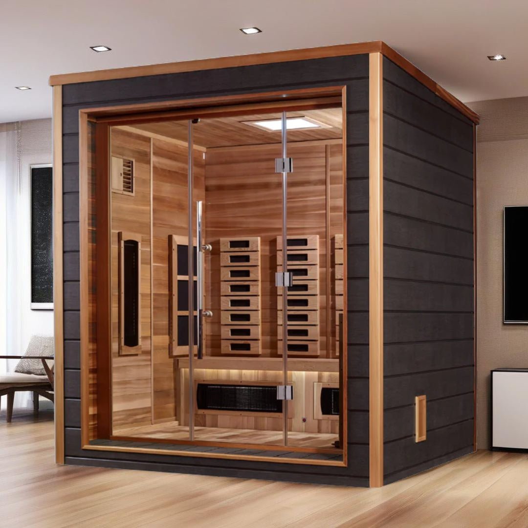 Golden Designs Visby 3 Person Outdoor-Indoor PureTech™ Hybrid Full Spectrum Sauna - Energize Trek