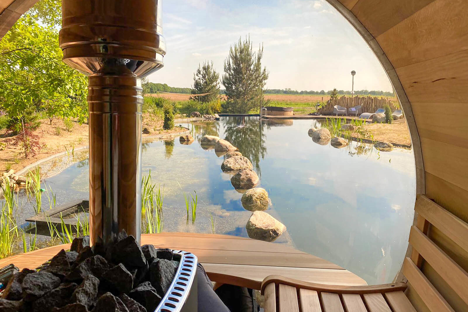 SAUNA EVOLUTION® Barrel Sauna Serenity Nature Air 4 - Energize Trek