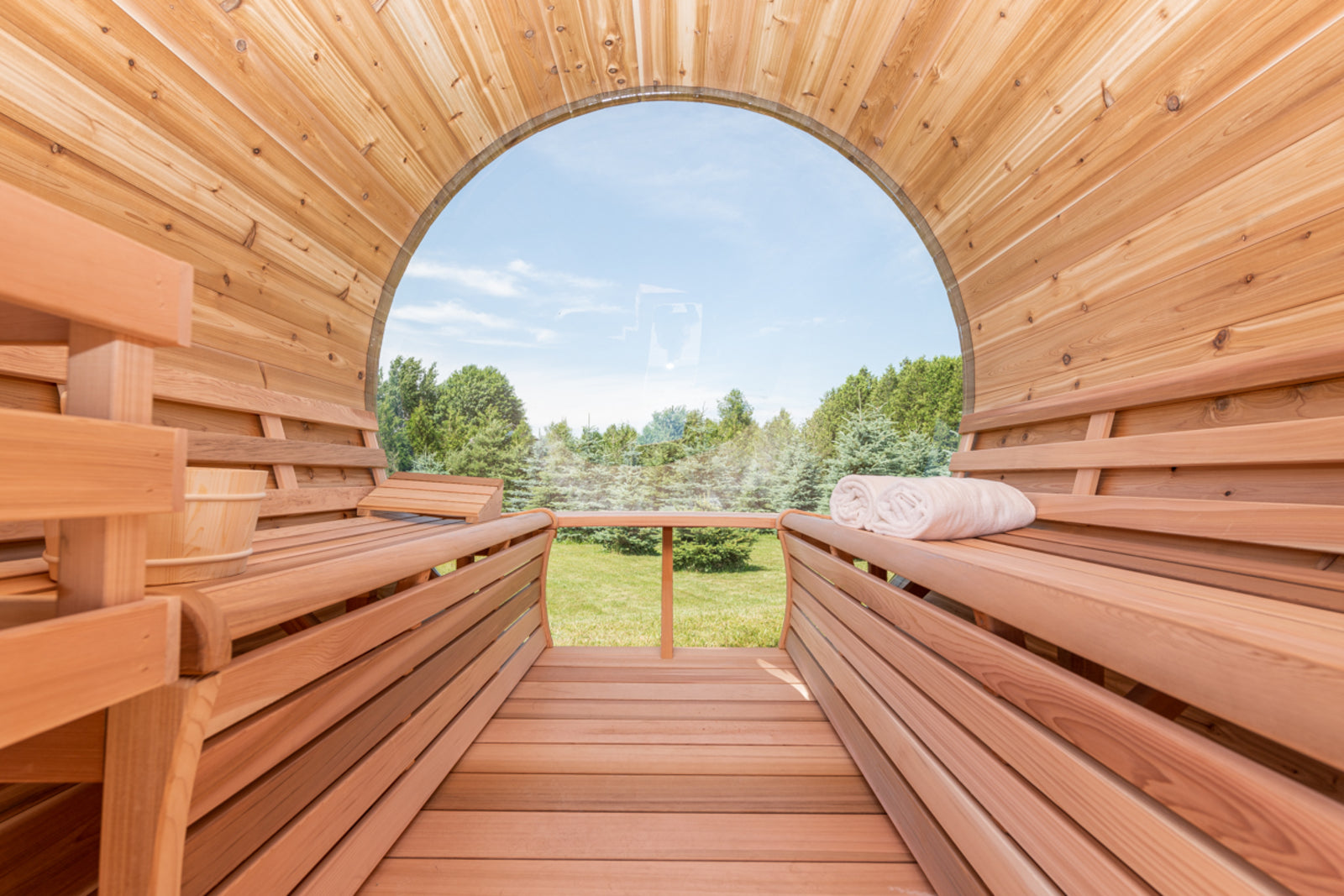 SAUNA EVOLUTION® Barrel Sauna Serenity Nature Air 4 - Energize Trek