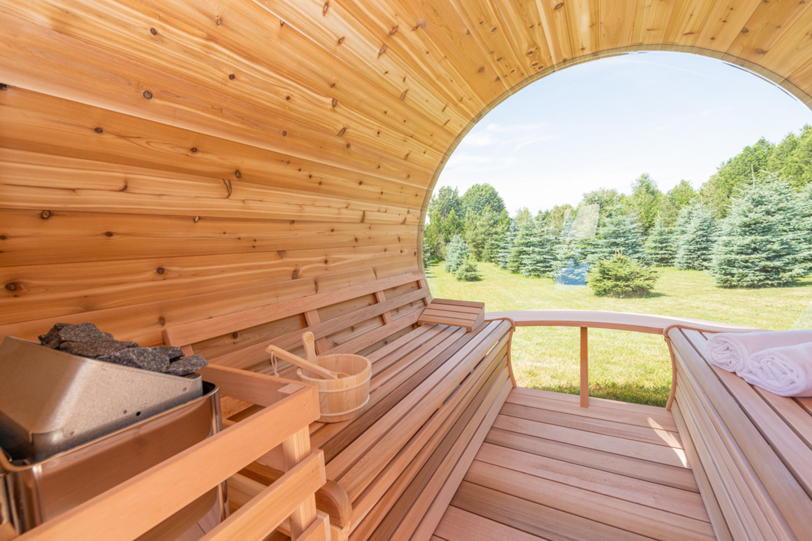 SAUNA EVOLUTION® Barrel Sauna Serenity Nature Air 4 - Energize Trek