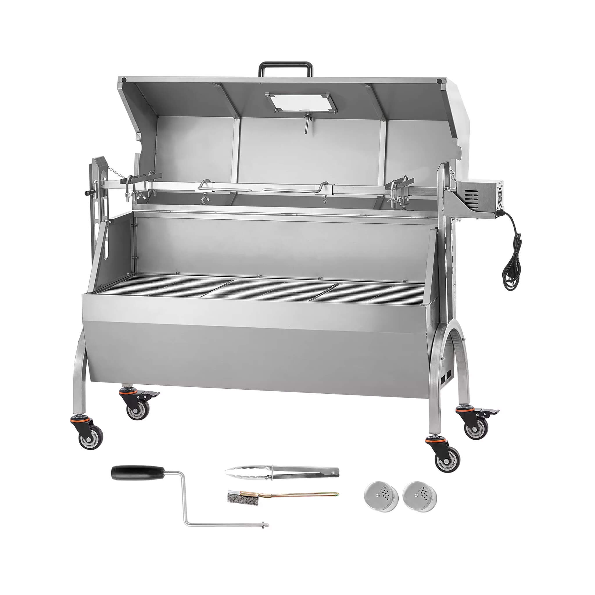 Heavy-Duty 52W Spit Roaster Rotisserie BBQ Grill For Pig, Lamb And Chicken (SAK59286) - Energize Trek