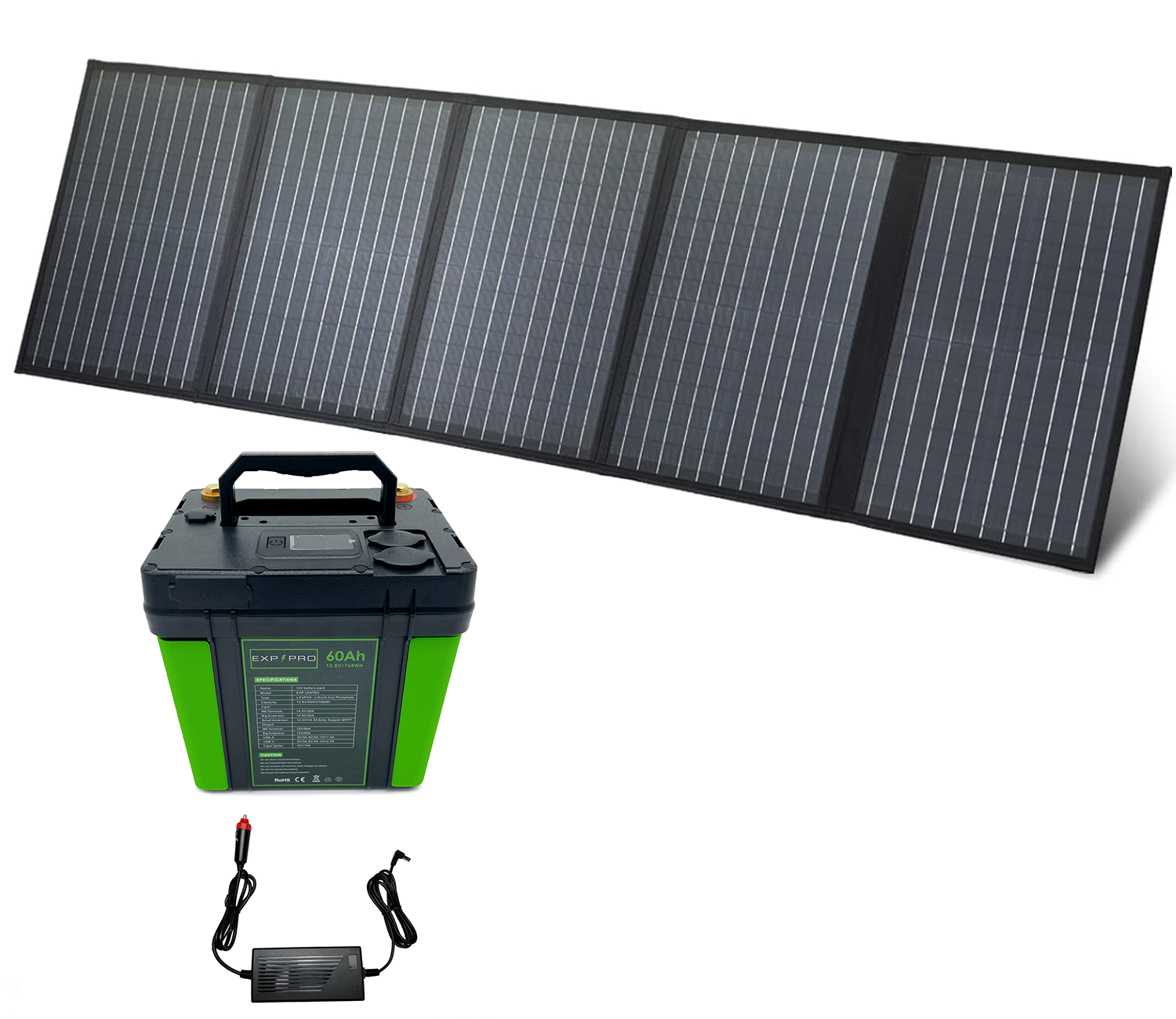 EXP240PRO + 100 Watt Solar Panel Bundle - Energize Trek