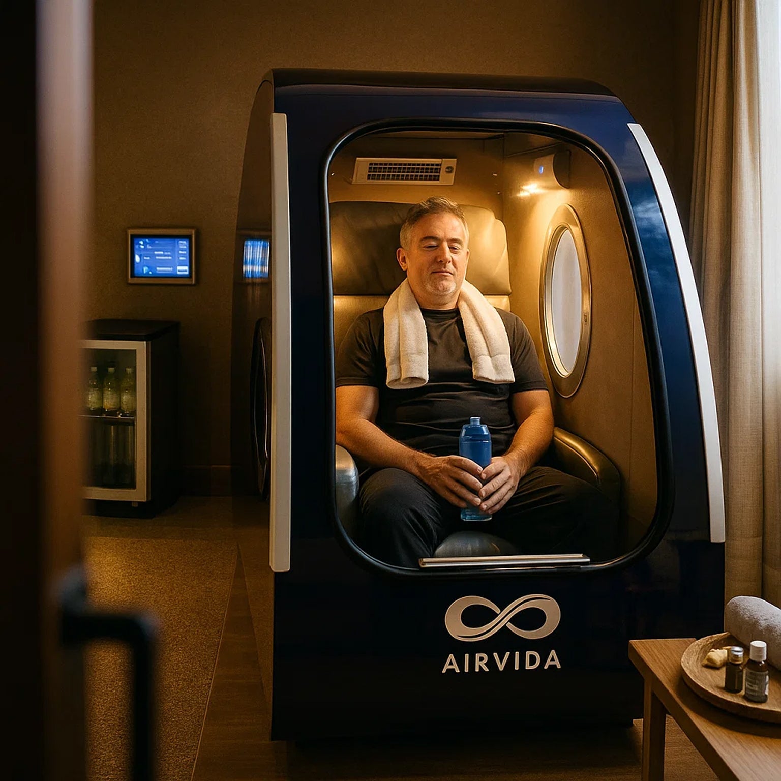 Sitting Hard Shell Hyperbaric Chamber 1.3-2.0 ATA  -Airvida Elite - Energize Trek
