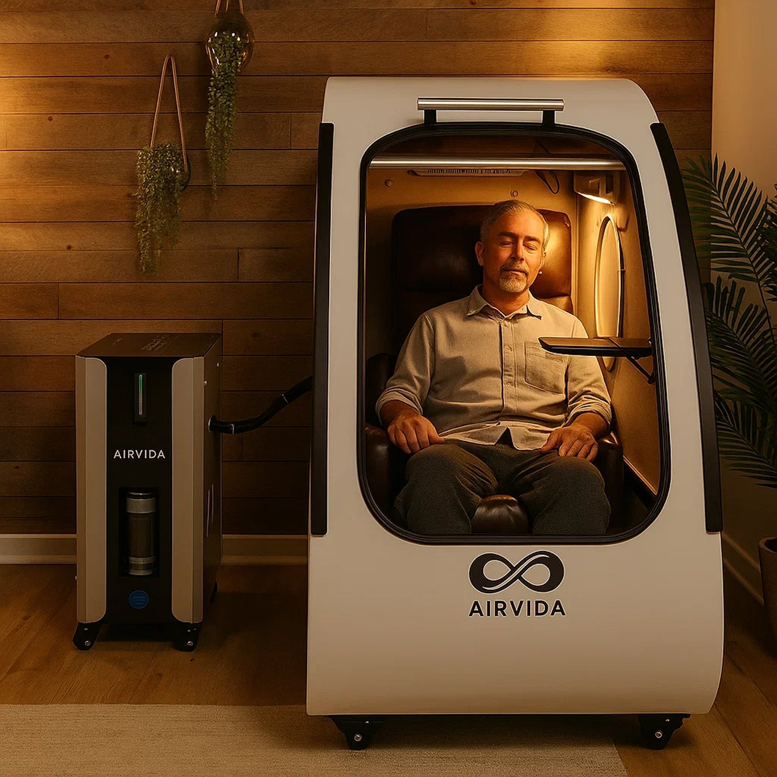 Sitting Hard Shell Hyperbaric Chamber 1.3-2.0 ATA  -Airvida Elite - Energize Trek