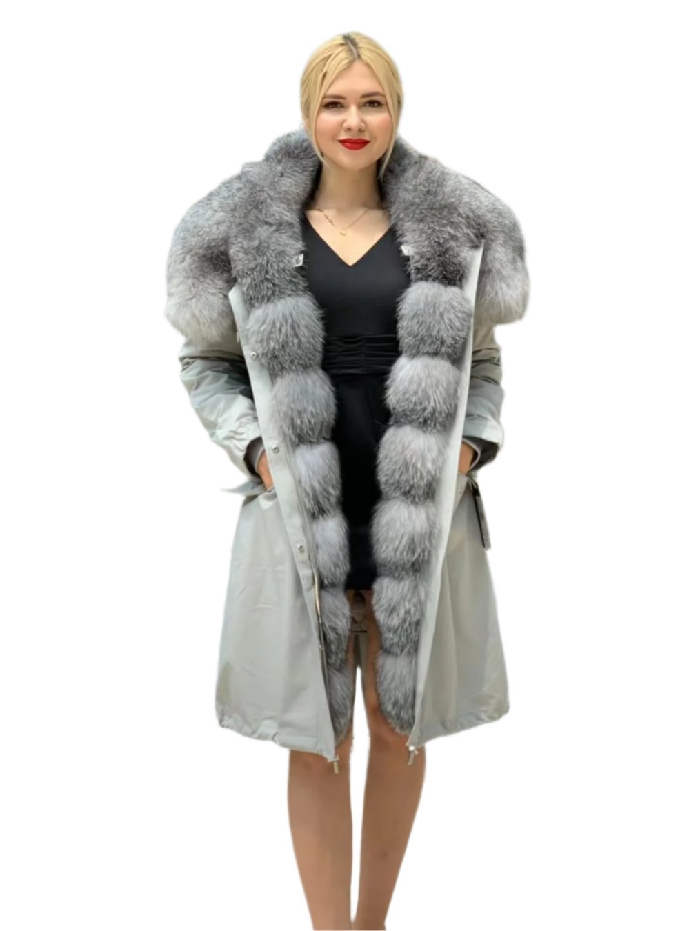 Fox Fully Fur Lined Hood Rabbit Insulated Parka - Energize Trek