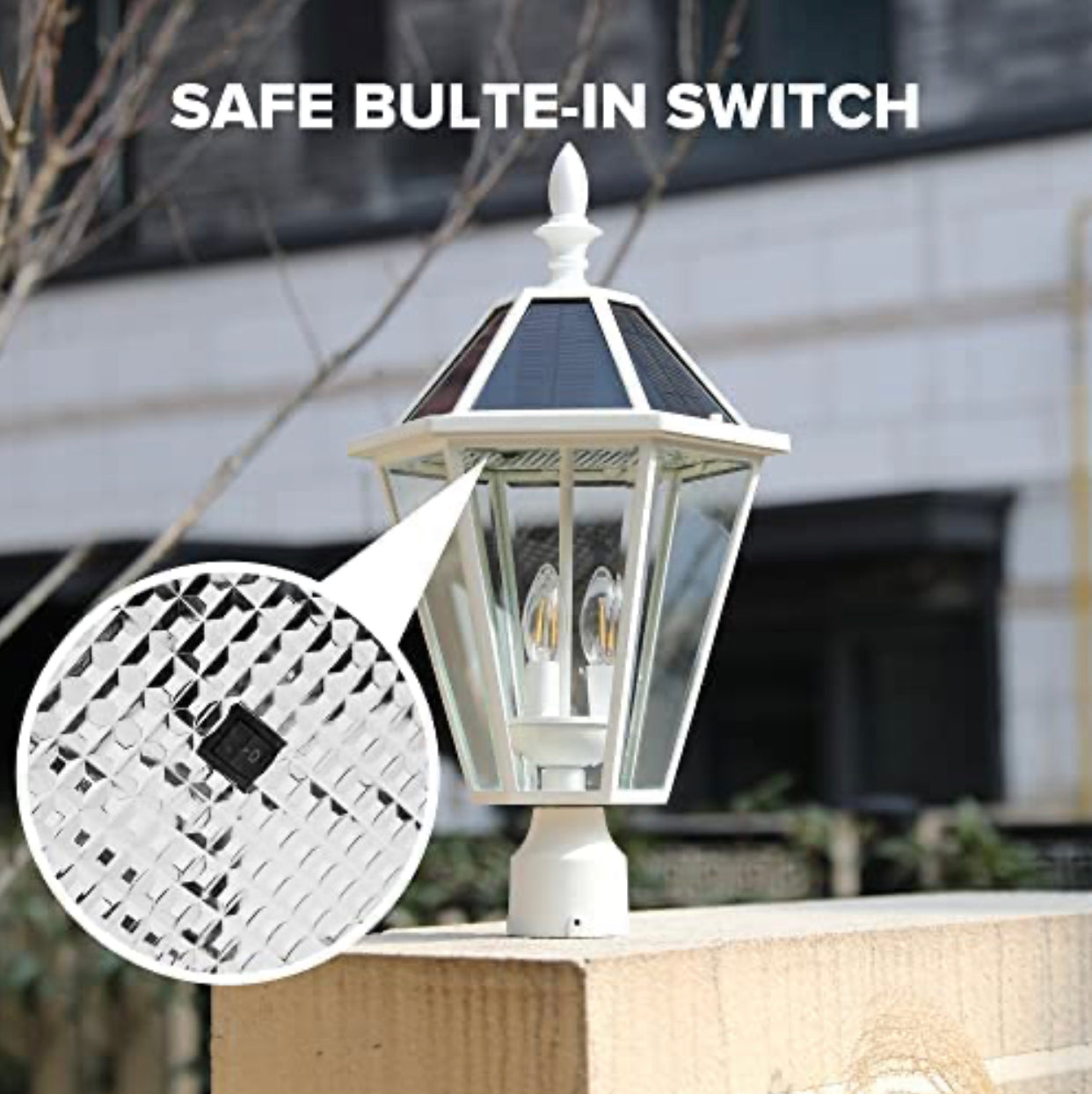 SmartYard LED Post Solar Light 22’ Outdoor,Dusk to Dawn Vintage Street Lights, 300LM, 2700K,Cast Aluminum - Energize Trek
