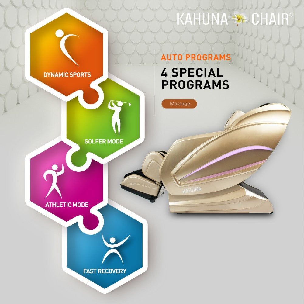 Kahuna Chair HM-Kappa Gold 4D Massage Chair with Zero Gravity & AI Voice Control - Energize Trek
