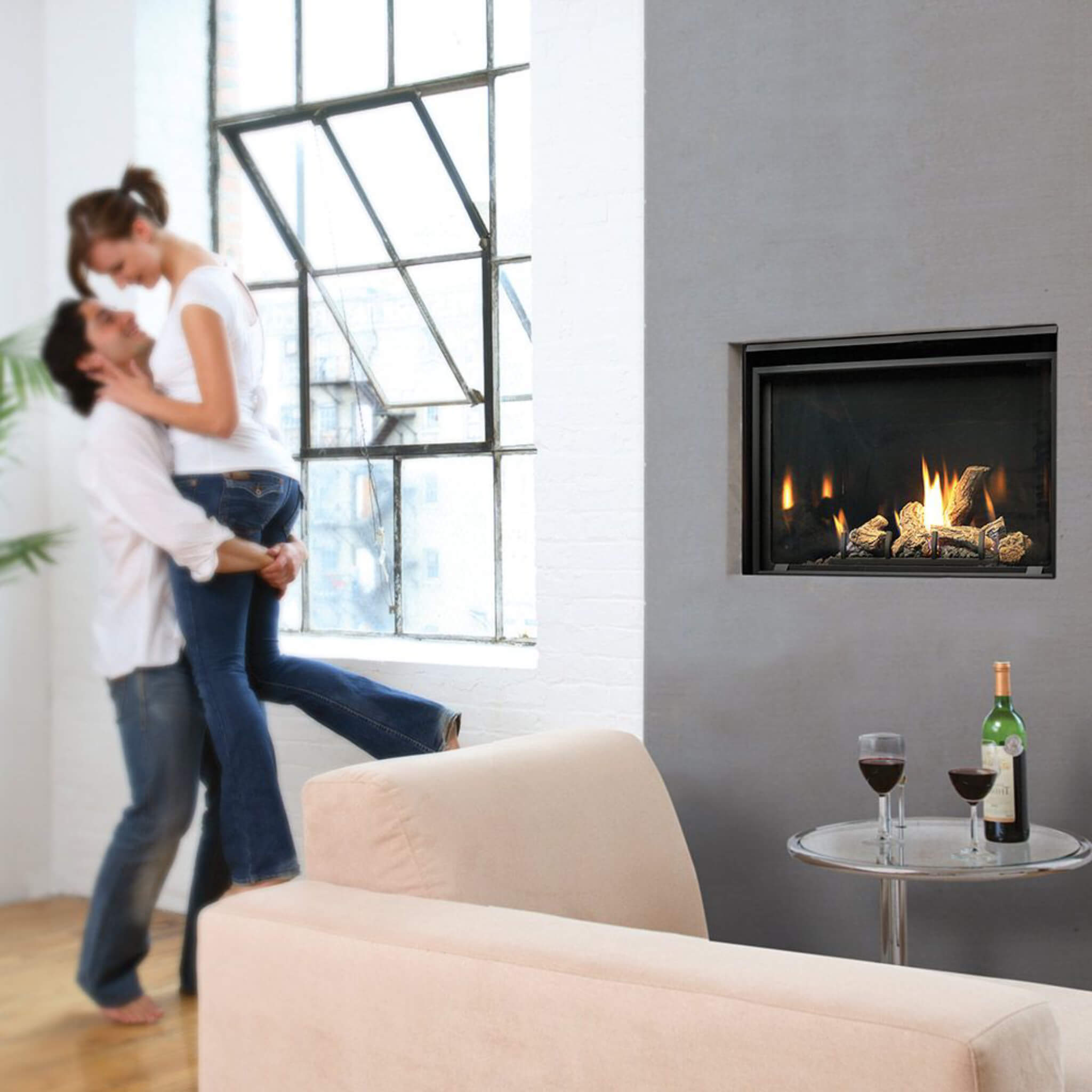 Kingsman Solara II ZCV 36" Zero Clearance Clean View Direct Vent Gas Fireplace (SAK85793) - Energize Trek