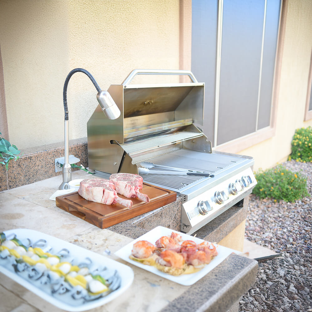 KoKoMo Grills 32" Heavy Duty 60K BTU LP/NG 4 Burner Built-In Stainless Steel Gas Grill (SAK25317) - Energize Trek