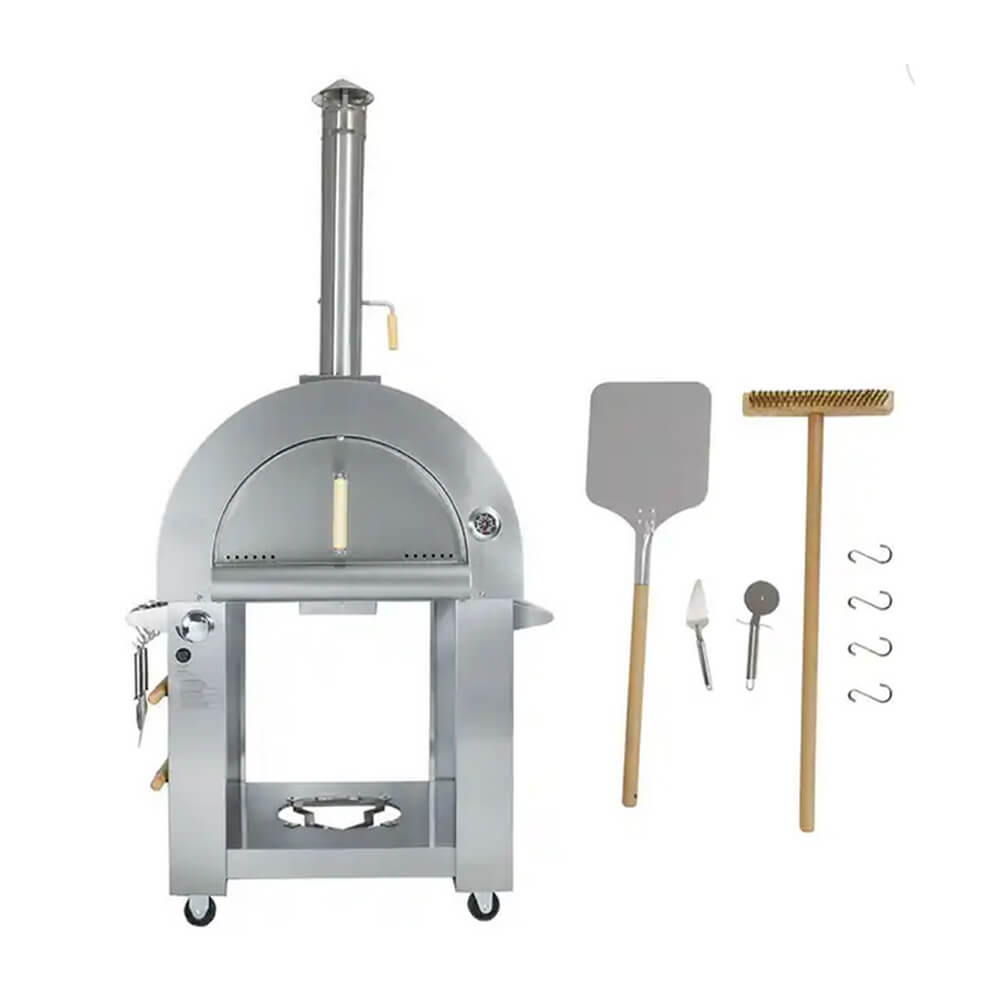 KoKoMo Grills Premium 32" Stainless Steel Dual Fuel Gas Or Wood Fired Pizza Oven (SAK14753) - Energize Trek