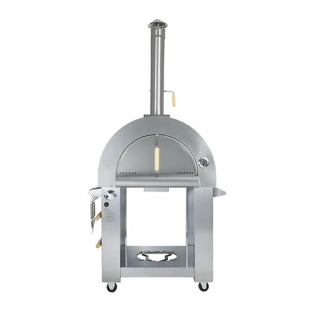 KoKoMo Grills Premium 32" Stainless Steel Dual Fuel Gas Or Wood Fired Pizza Oven (SAK14753) - Energize Trek