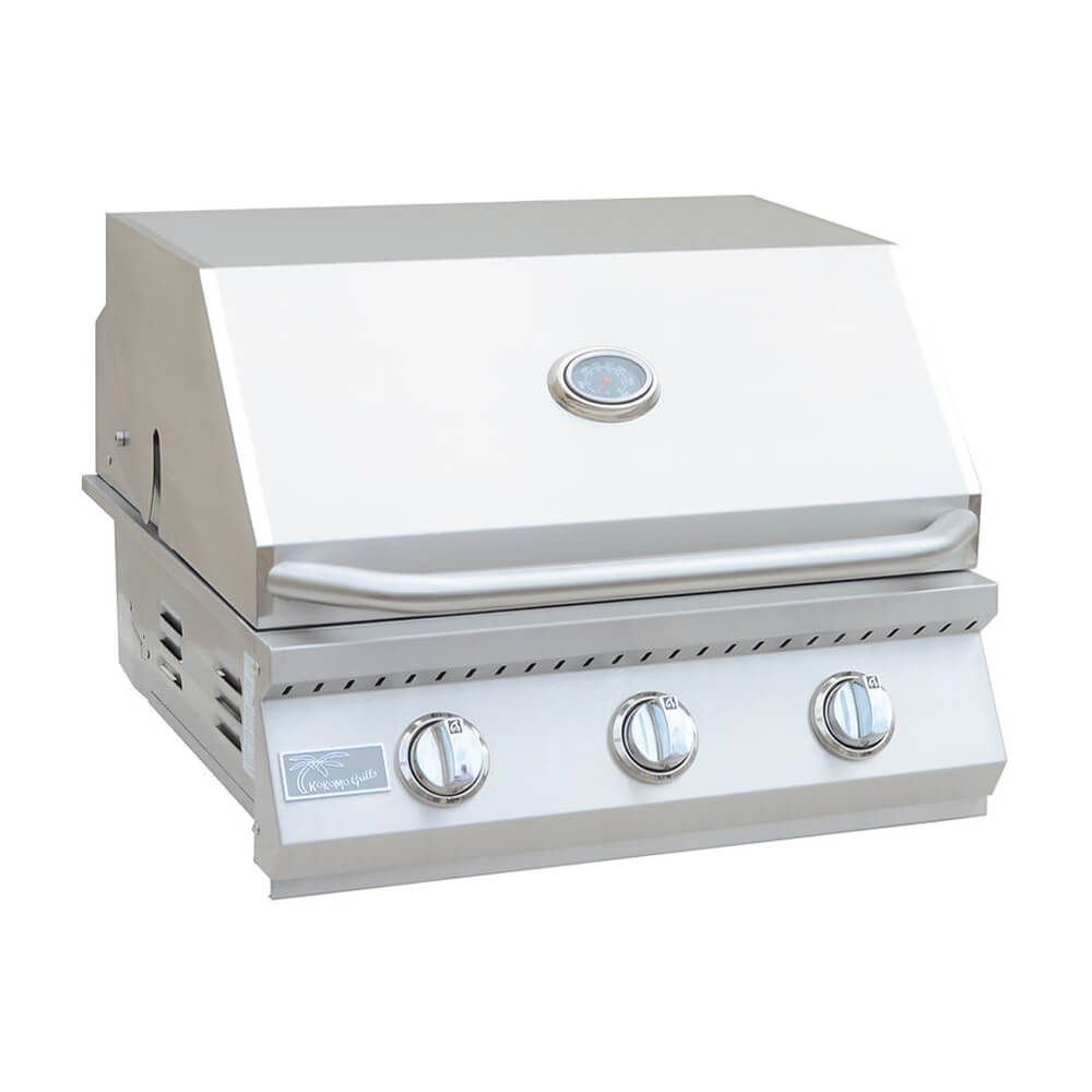 KoKoMo Grills 26" Premium 36K BTU LP/NG 3 Burner Built-In Stainless Steel Gas Grill (SAK82173) - Energize Trek