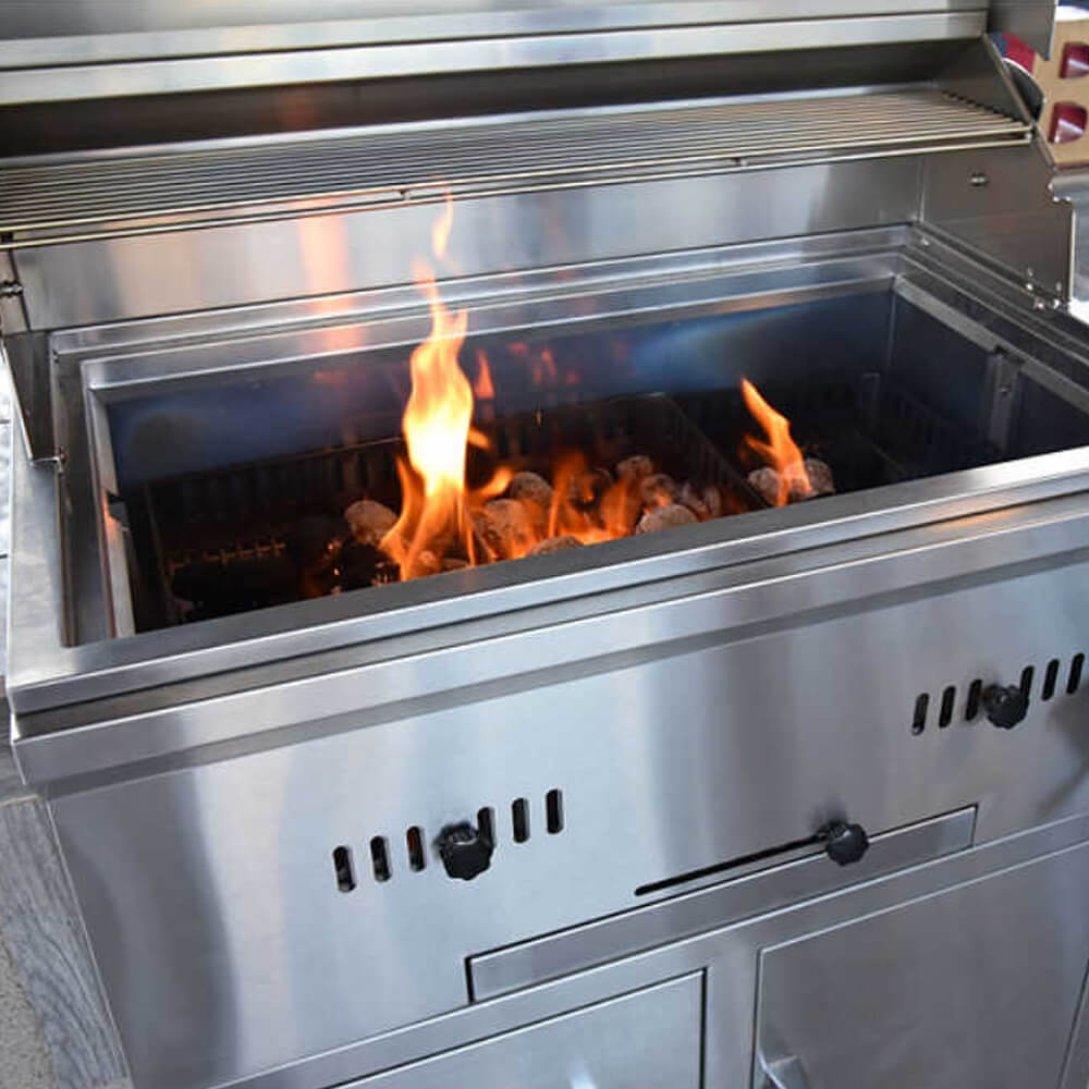 KoKoMo Grills Premium Built-In Charcoal Grill With 304 Stainless Steel And Adjustable Heat Tray, 32" (SAK32504) - Energize Trek