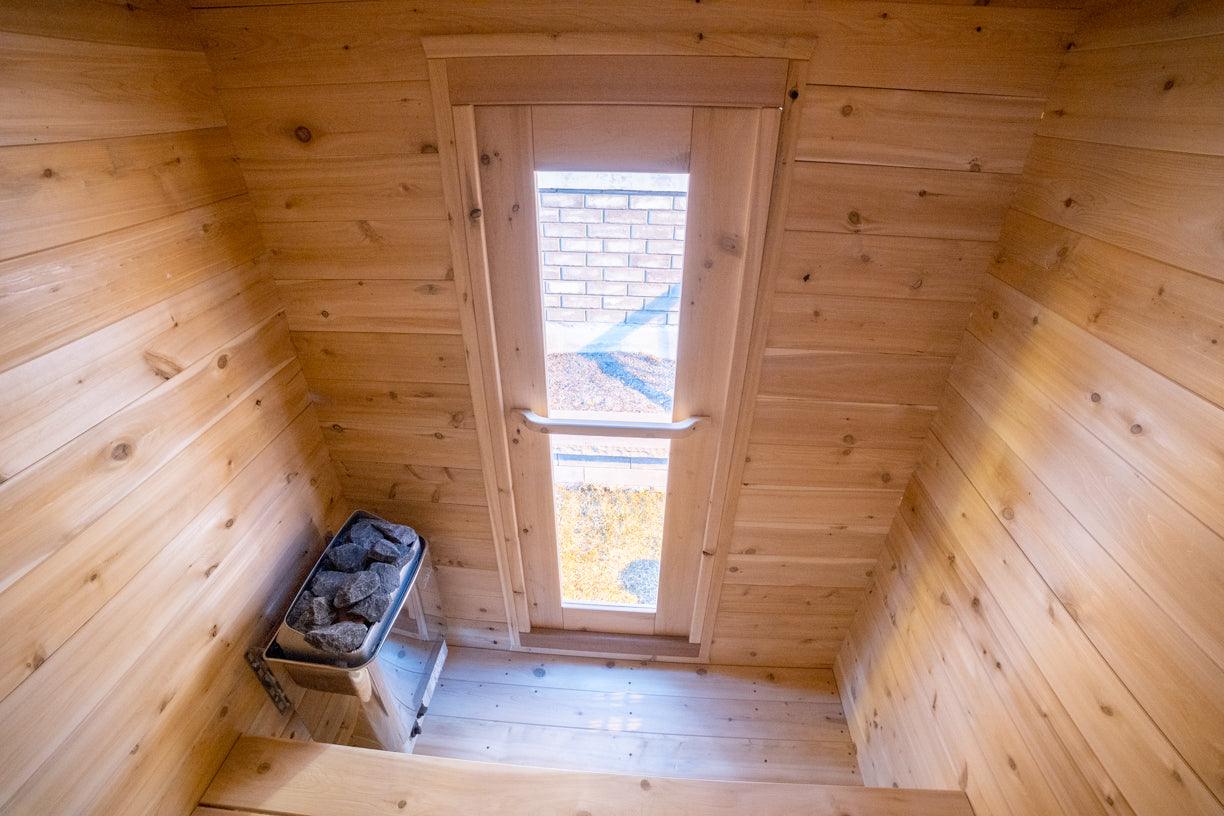 LeisureCraft Granby 2-3 Person Outdoor Sauna – Premium Cedar Cabin Design - Energize Trek