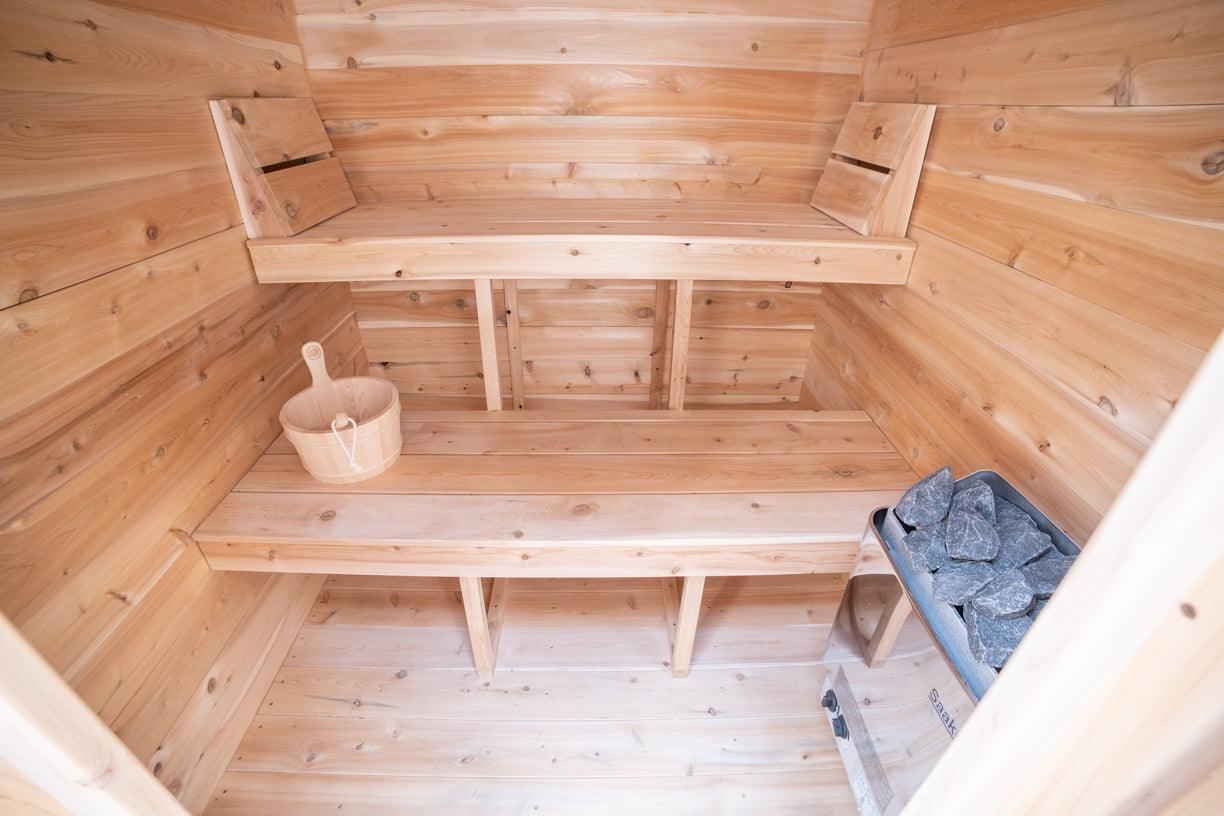 LeisureCraft Granby 2-3 Person Outdoor Sauna – Premium Cedar Cabin Design - Energize Trek