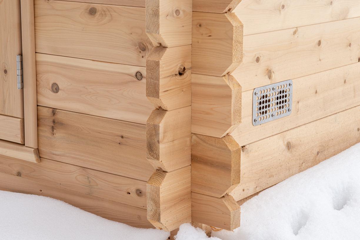 LeisureCraft Granby 2-3 Person Outdoor Sauna – Premium Cedar Cabin Design - Energize Trek