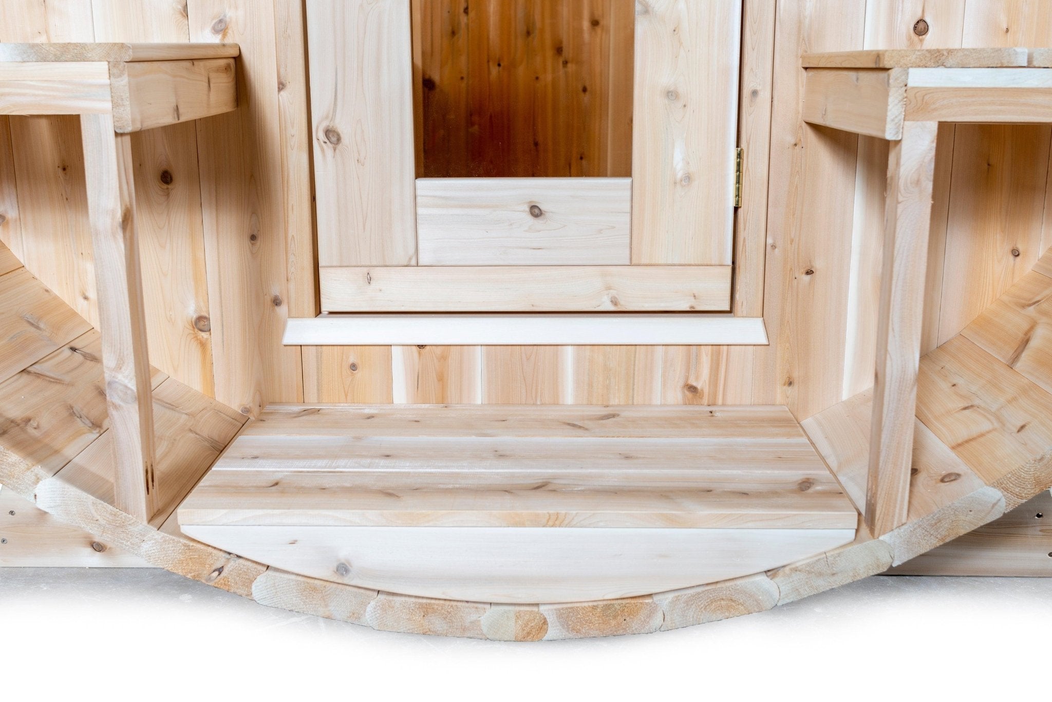 LeisureCraft Serenity Barrel Sauna – Fits 3-4 People - Energize Trek