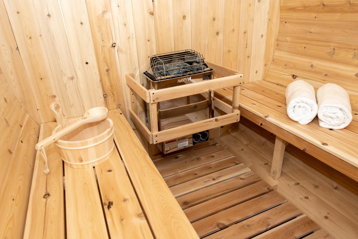 Leisurecraft Timber Harmony 4 Person Outdoor Barrel Sauna - Energize Trek