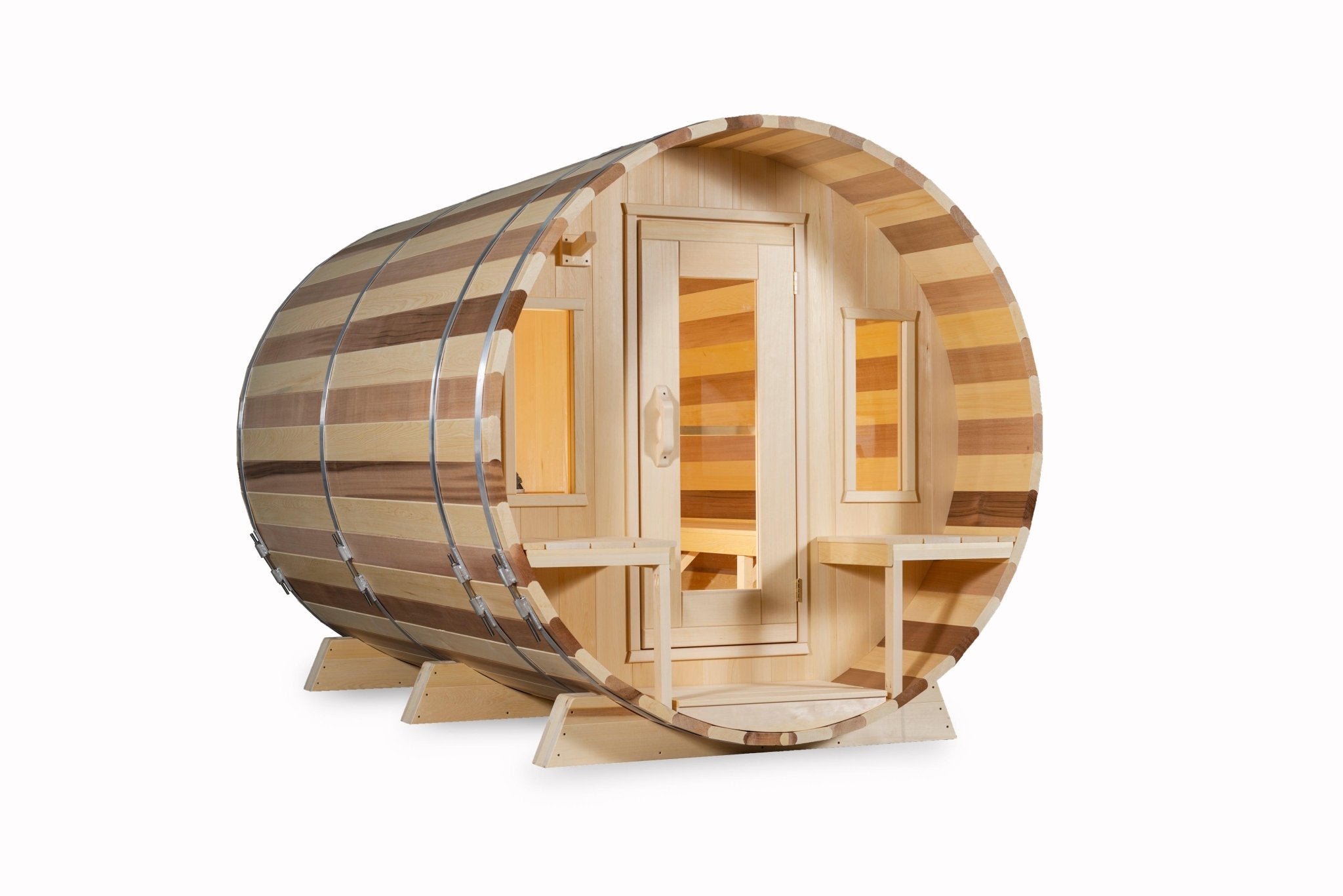 LeisureCraft Tranquility Barrel Sauna for up to 8 People | Premium Canadian Cedar - Energize Trek