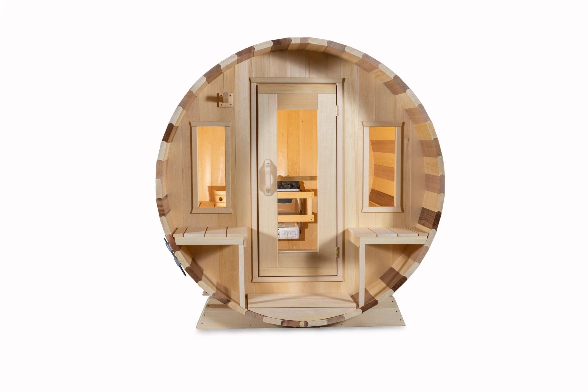 LeisureCraft Tranquility Barrel Sauna for up to 8 People | Premium Canadian Cedar - Energize Trek
