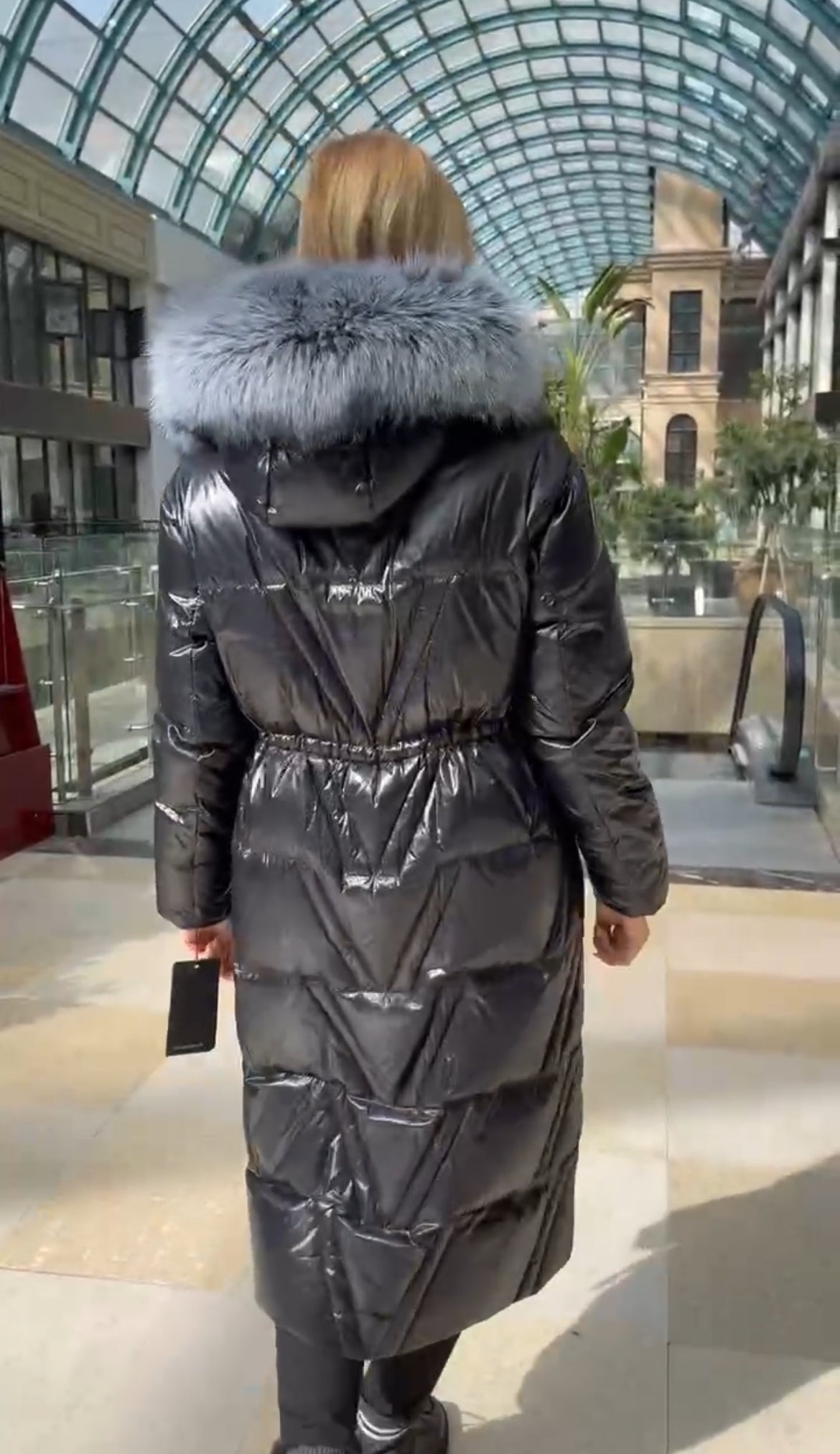 Genuine Silver Fox Fur Down Fill Coat - Energize Trek