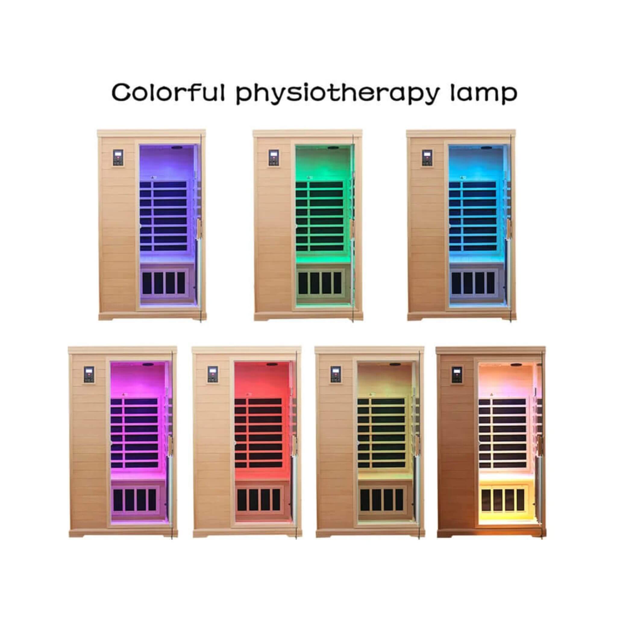 Luxury 2-Person Hemlock Wood FAR Infrared Sauna Room W/ Glass Door, 1750W (SAK81525) - Energize Trek