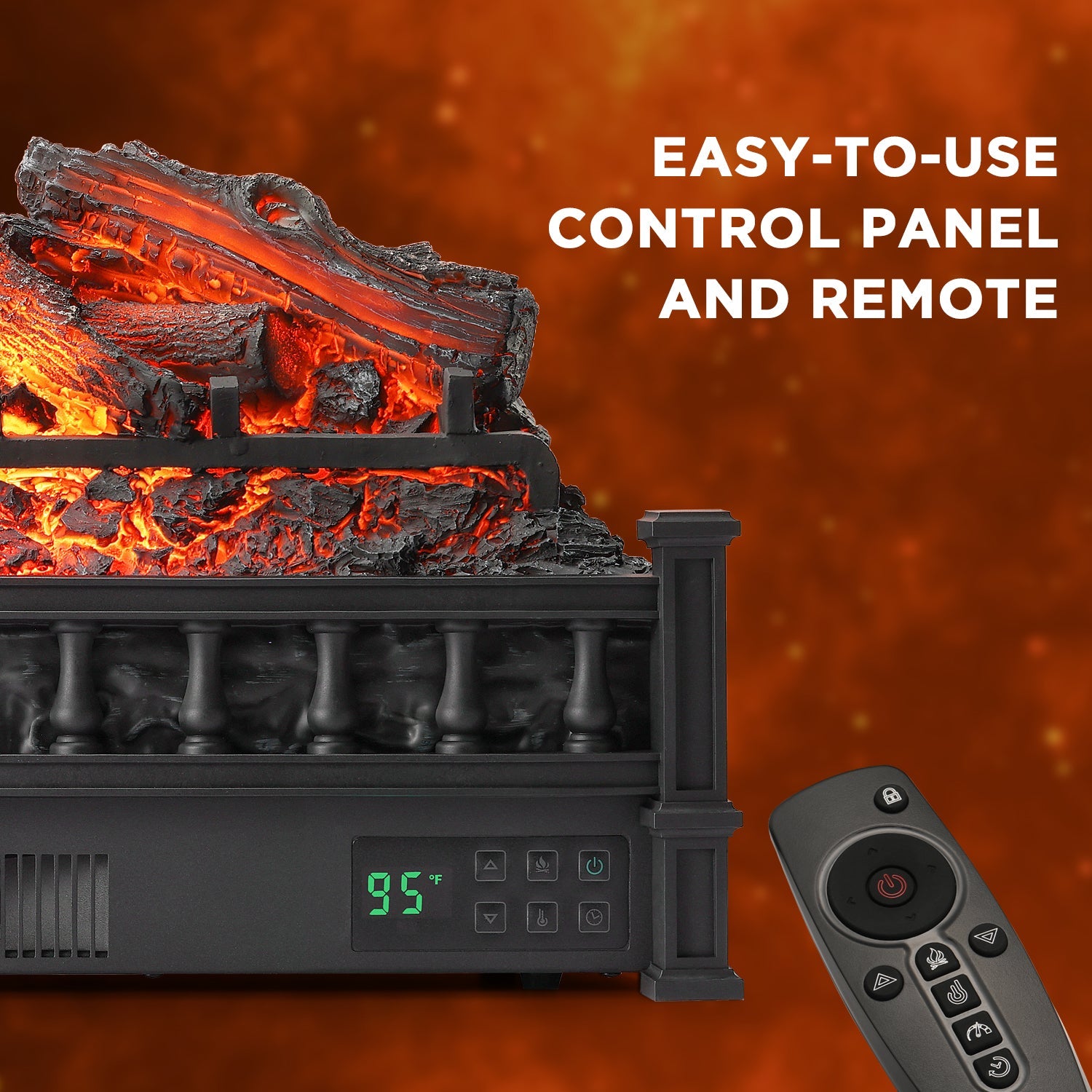 Eternal Flame EF26-LG Electric Fireplace Logs - Energize Trek