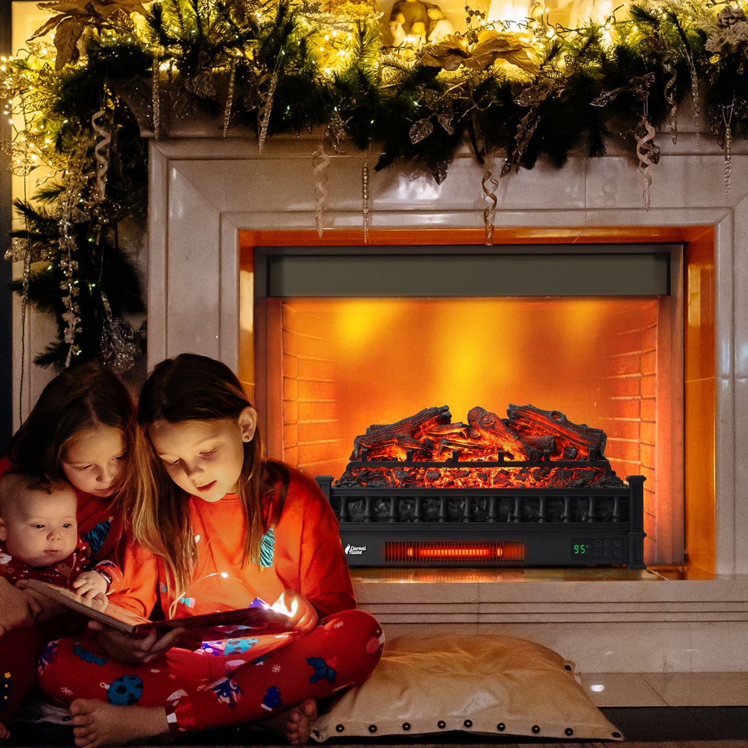 Eternal Flame EF26-LG Electric Fireplace Logs - Energize Trek