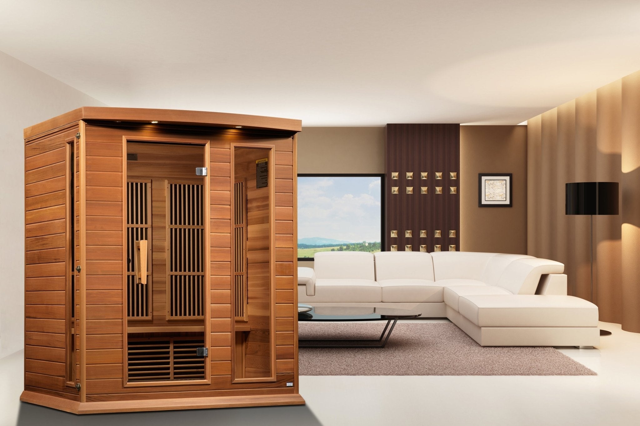 Maxxus 3-Person Low EMF FAR Infrared Sauna - Canadian Red Cedar | Maxxus Sauna - Energize Trek