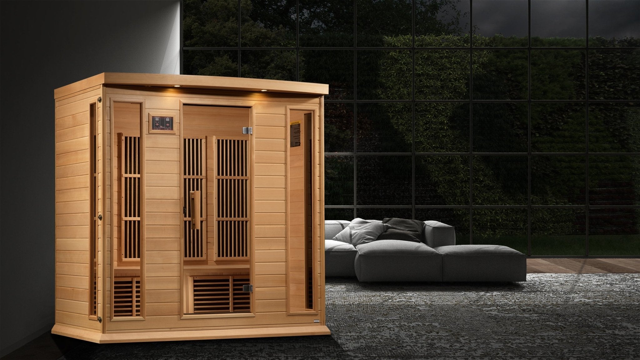 Maxxus 4-Person Low EMF FAR Infrared Sauna – Canadian Hemlock - Energize Trek