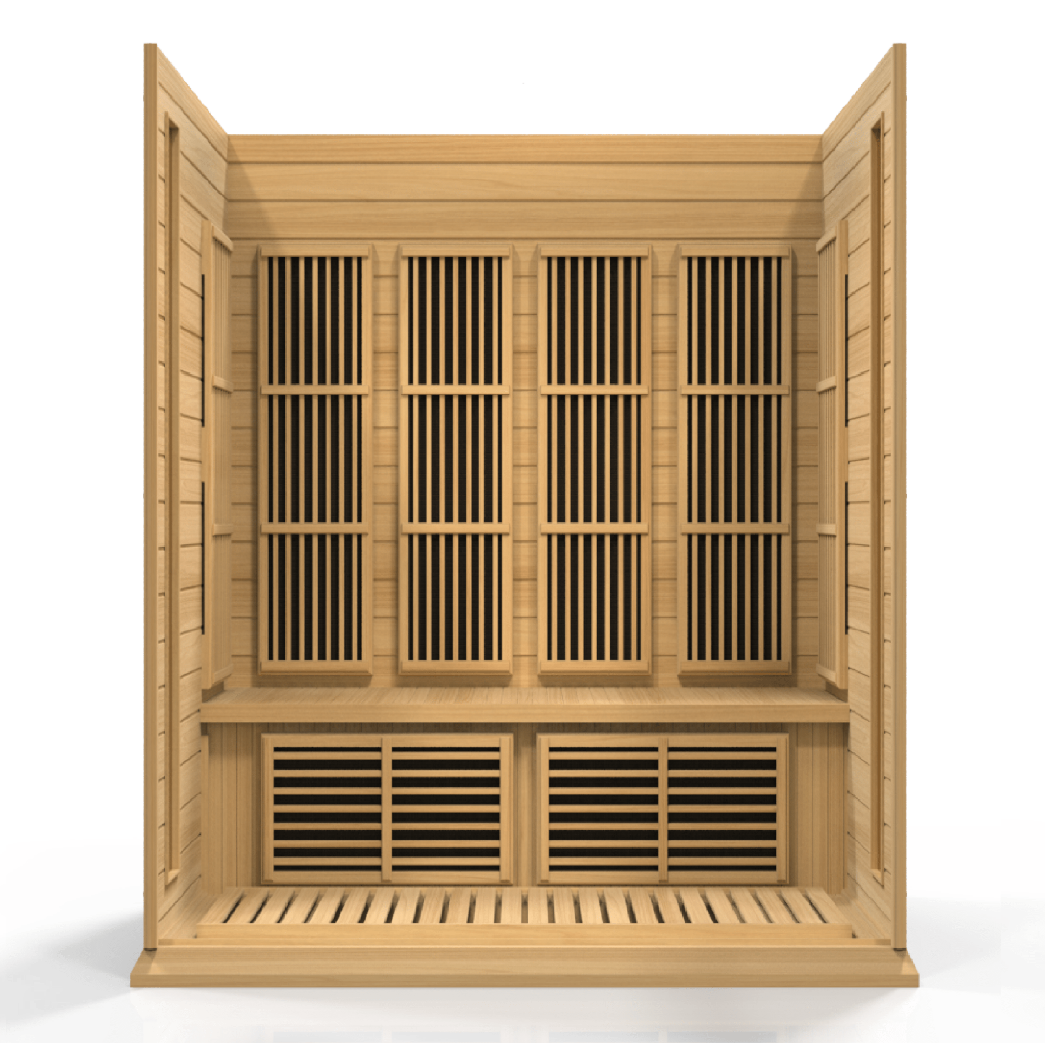 Maxxus 4-Person Low EMF FAR Infrared Sauna – Canadian Hemlock - Energize Trek