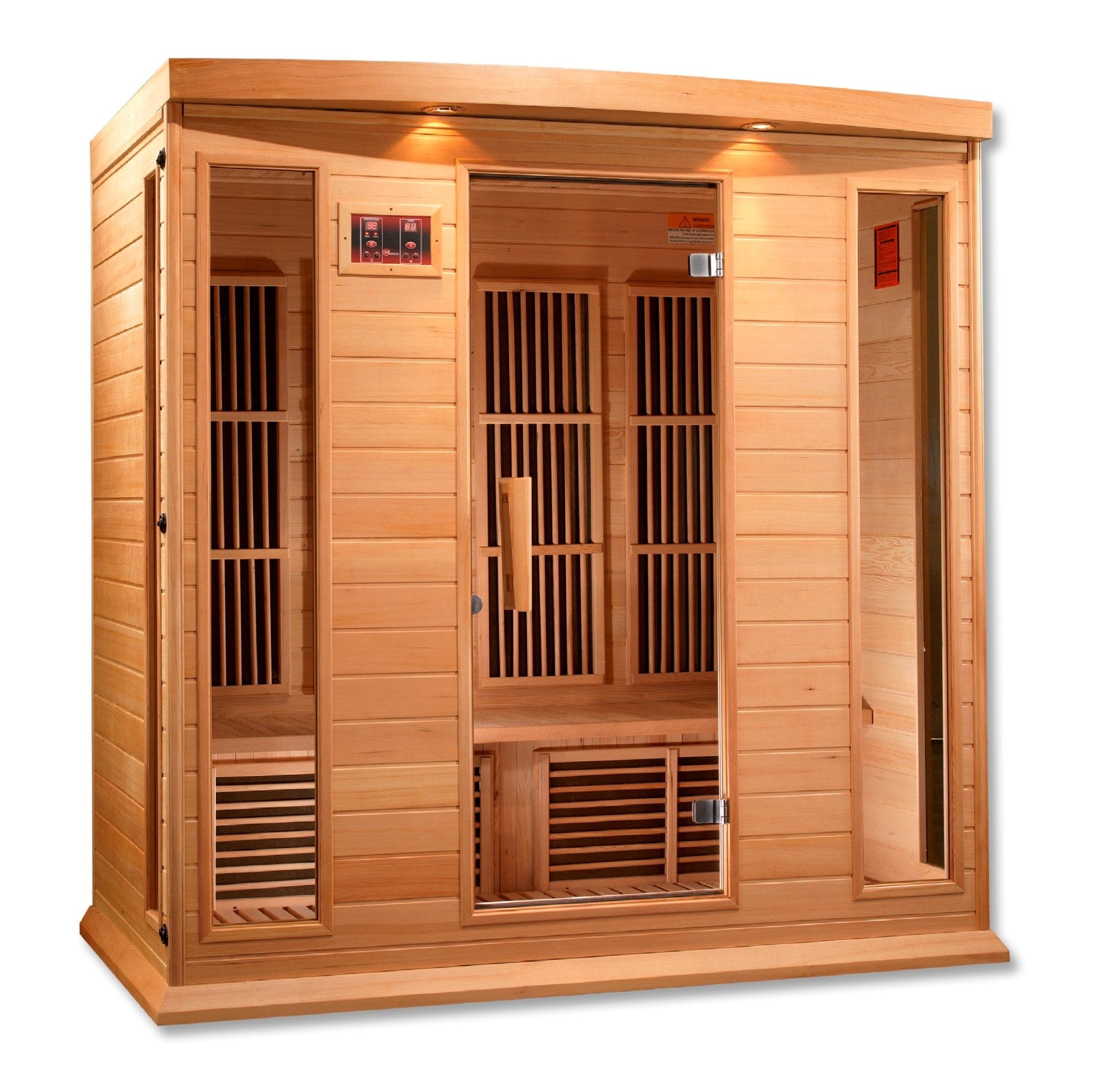 Maxxus 4-Person Low EMF FAR Infrared Sauna – Canadian Hemlock - Energize Trek