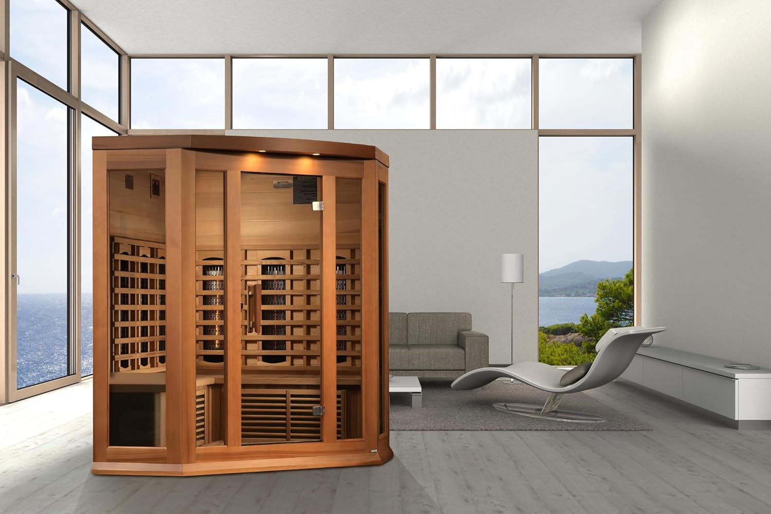 Maxxus MX-M356-01-FS Full Spectrum FAR Infrared Sauna – 3 Person, Hemlock - Energize Trek