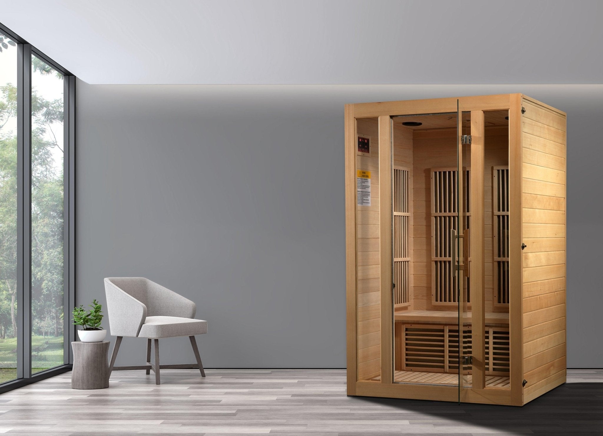 Maxxus Seattle 2-Person Infrared Sauna – Low EMF, Bluetooth Speakers, Red Light Therapy - Energize Trek