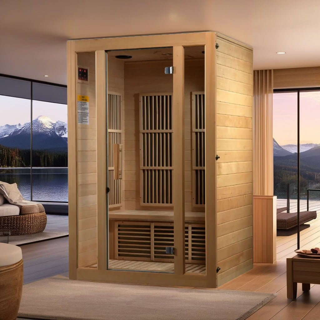 Maxxus Seattle 2-Person Infrared Sauna – Low EMF, Bluetooth Speakers, Red Light Therapy - Energize Trek