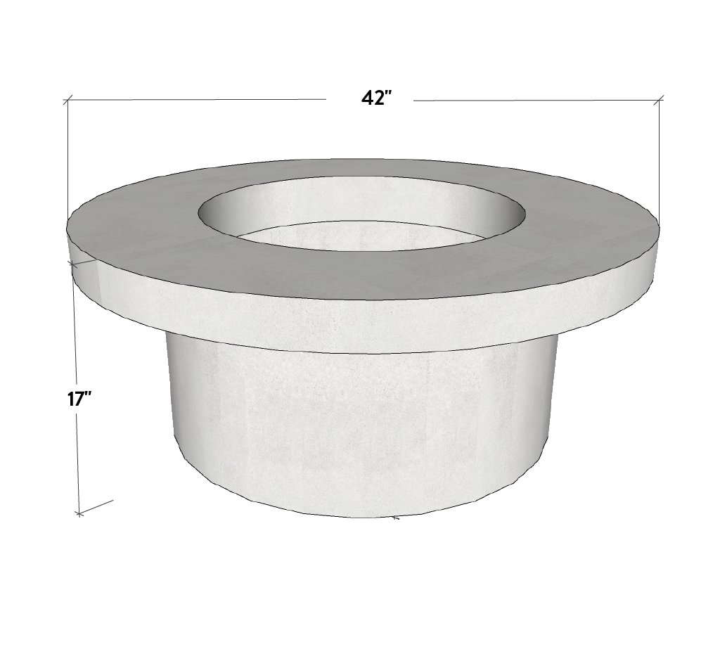Mirasol - Circular Concrete Fire Pit Table - Energize Trek